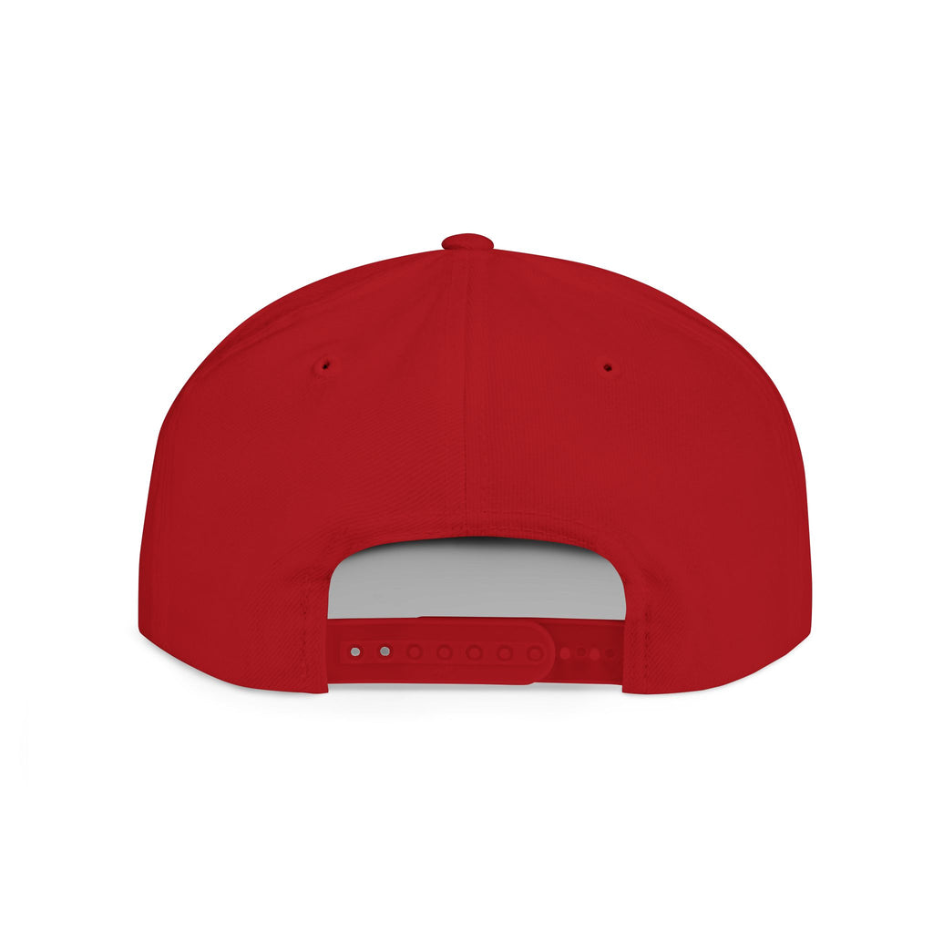 Married Snapback Hat — Gold Rings Wedding Celebration Flat Bill Cap
