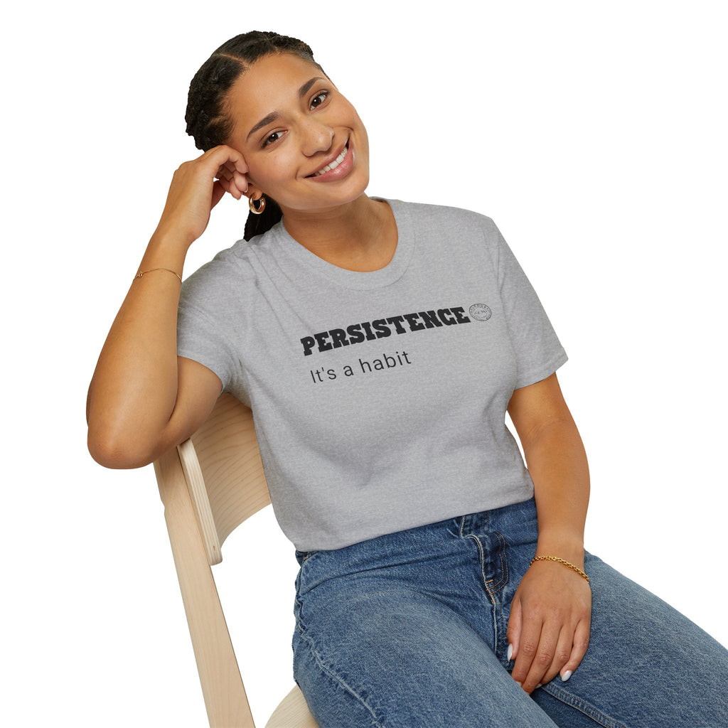 Persistence Habit T-Shirt | Minimalist Self Respect | Emotional Wellness & Clarity Apparel | Motivational Lifestyle Shirt | Locked In Collection