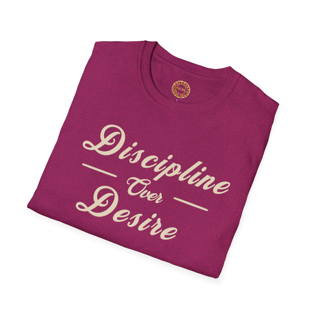 Self Mastery Mindset Tee | Discipline Over Desire| Minimalist Growth Shirt for Focus, Control and Intentional Living