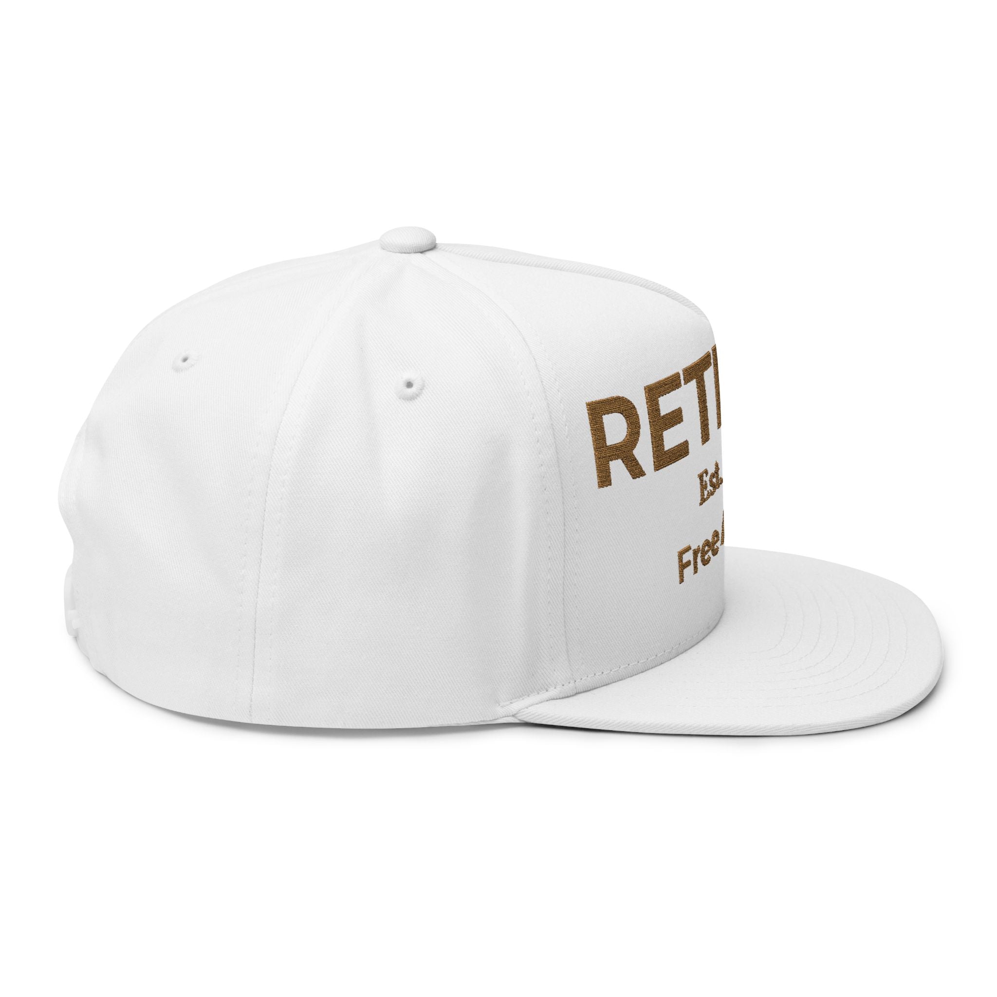 Retired Est. 2026 Free At Last Cap | Embroidered Flat Bill Snapback