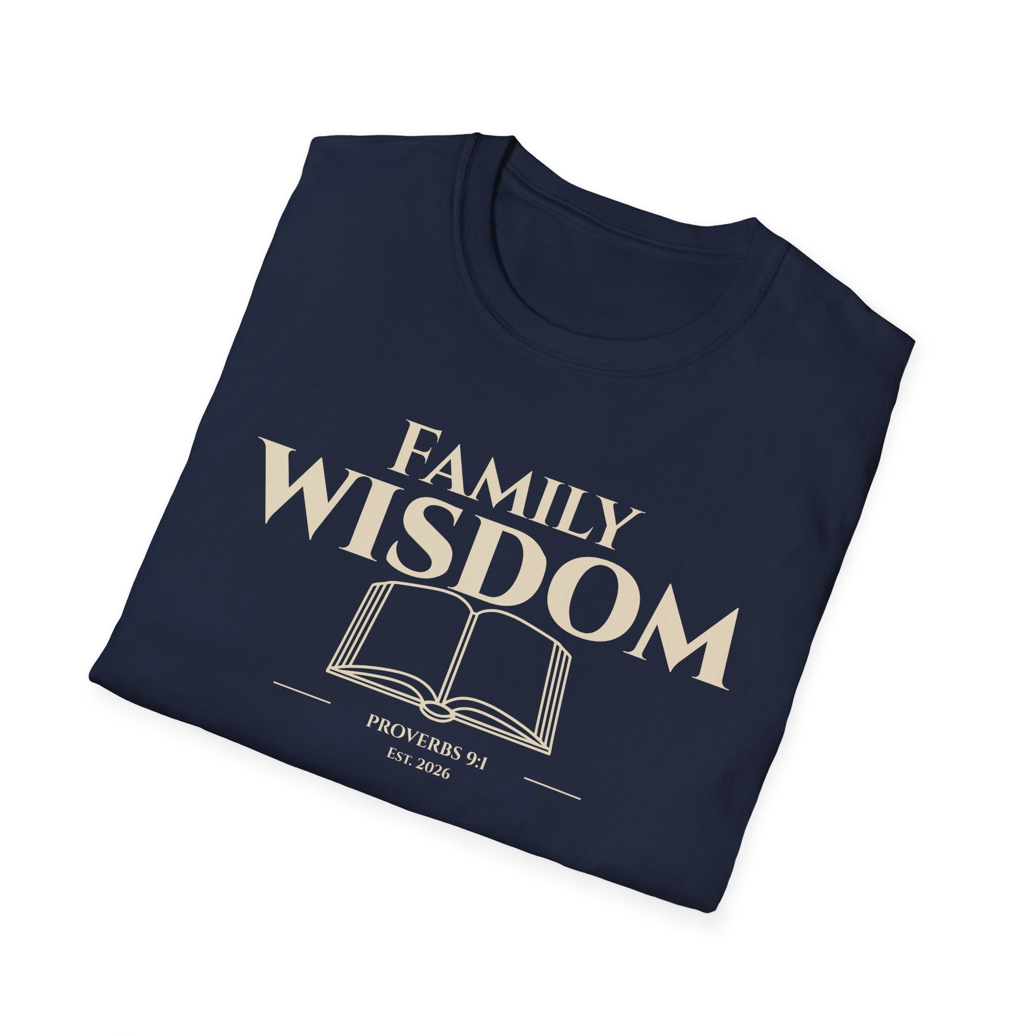 Family Wisdom Bible Verse | Proverbs 9:1 Pillars of Wisdom Tee | Faith Based Scripture Apparel for Families
