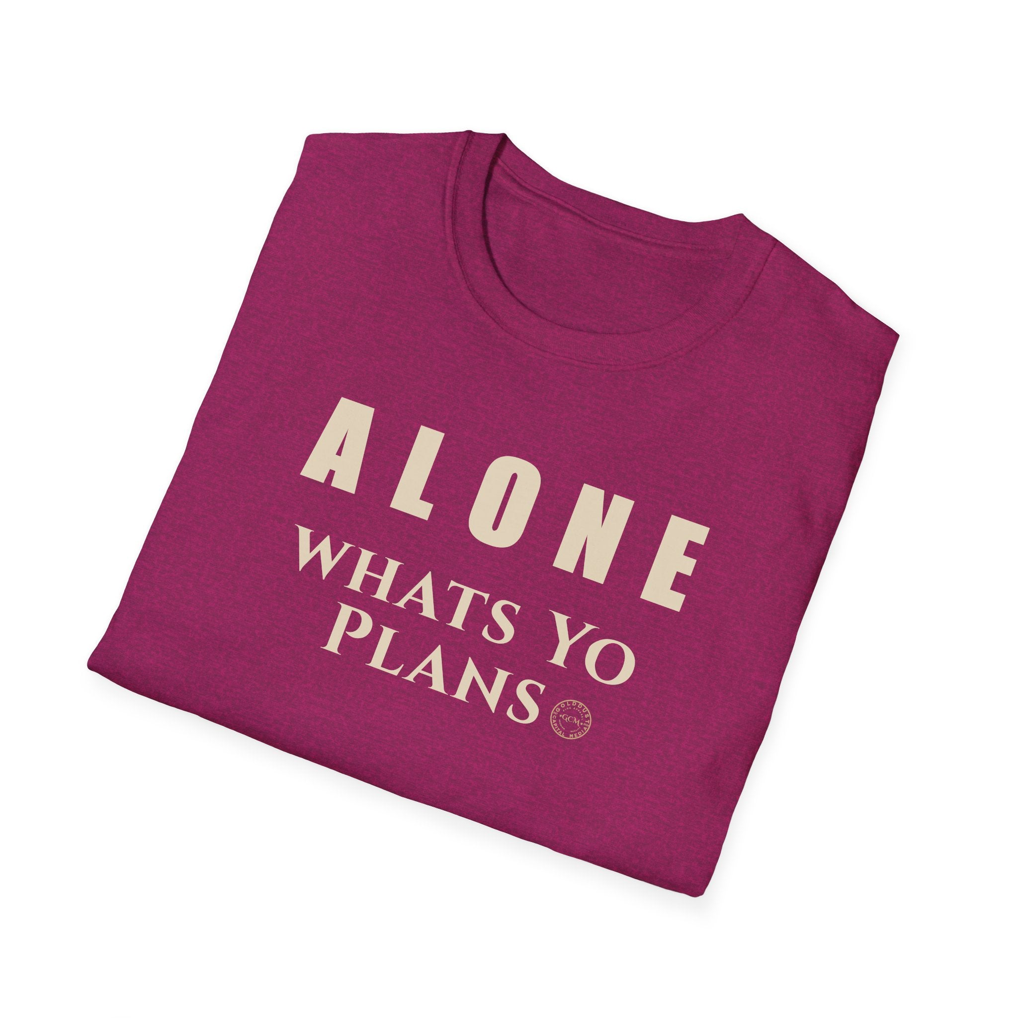 New Season Reflection Tee | Alone What's Your Plans | Minimalist Life Event Shirt for Personal Growth | Intentional Living
