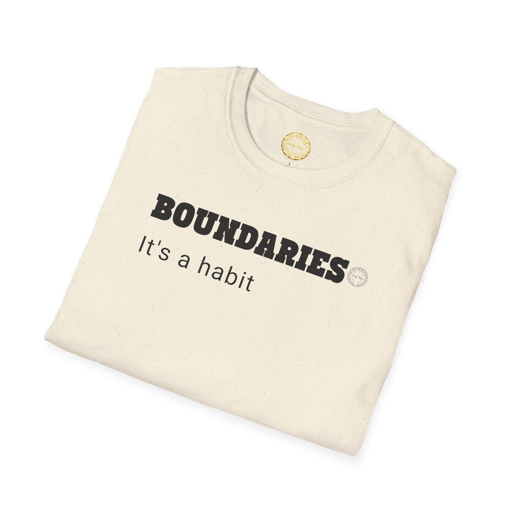BOUNDARIES Habit | Minimalist Self Respect Tee | Emotional Wellness Clarity Apparel | Motivational Lifestyle Shirt | Locked In Collection
