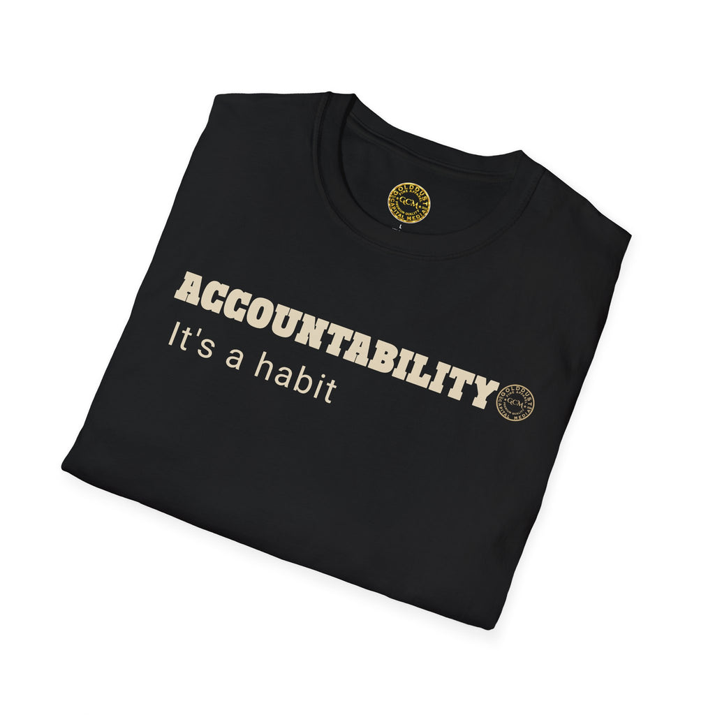 Accountability Habit Tee | Ownership Mindset Shirt | High Standards Motivation | Minimalist Premium Apparel | Locked In Collection