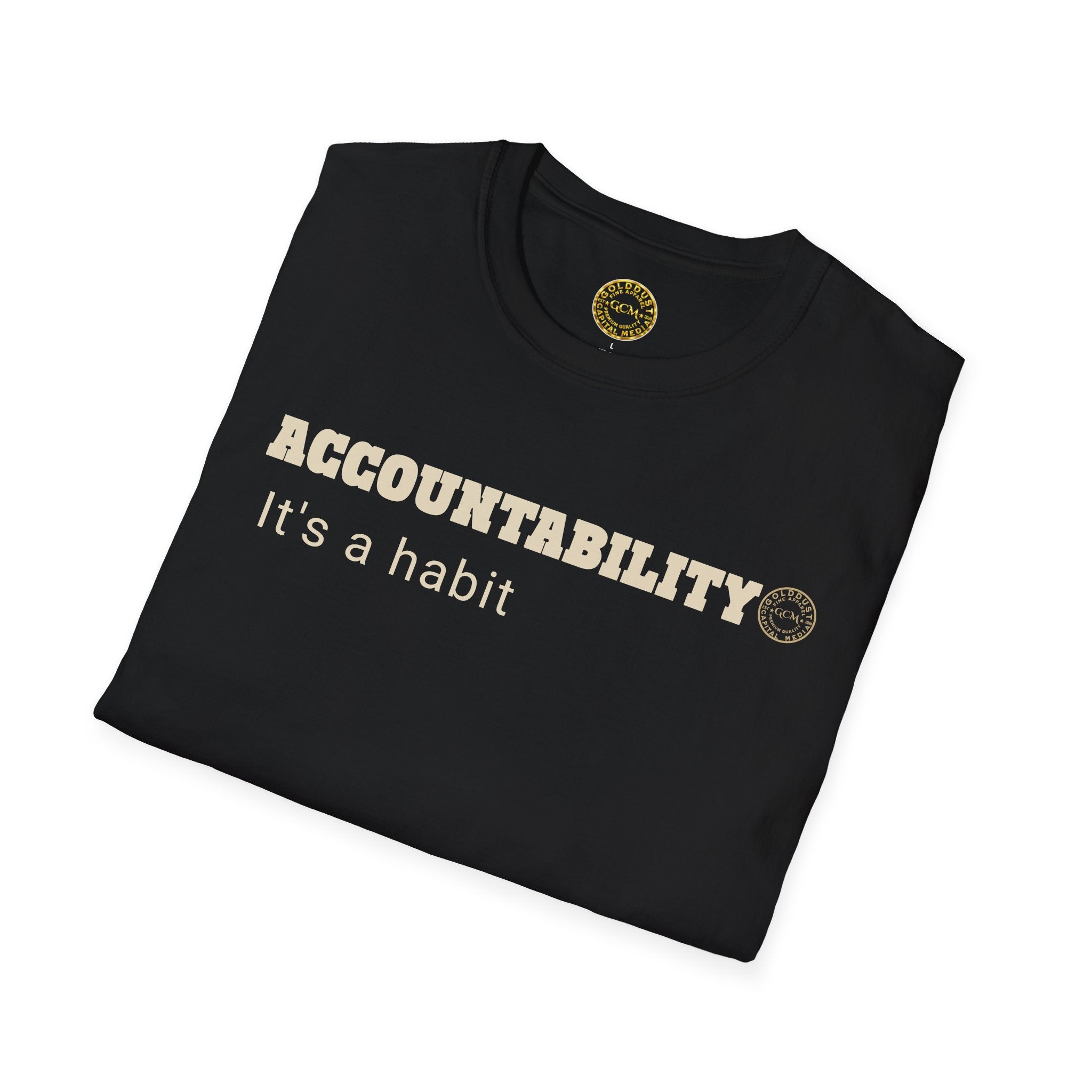 Accountability Habit Tee | Ownership Mindset Shirt | High Standards Motivation | Minimalist Premium Apparel | Locked In Collection