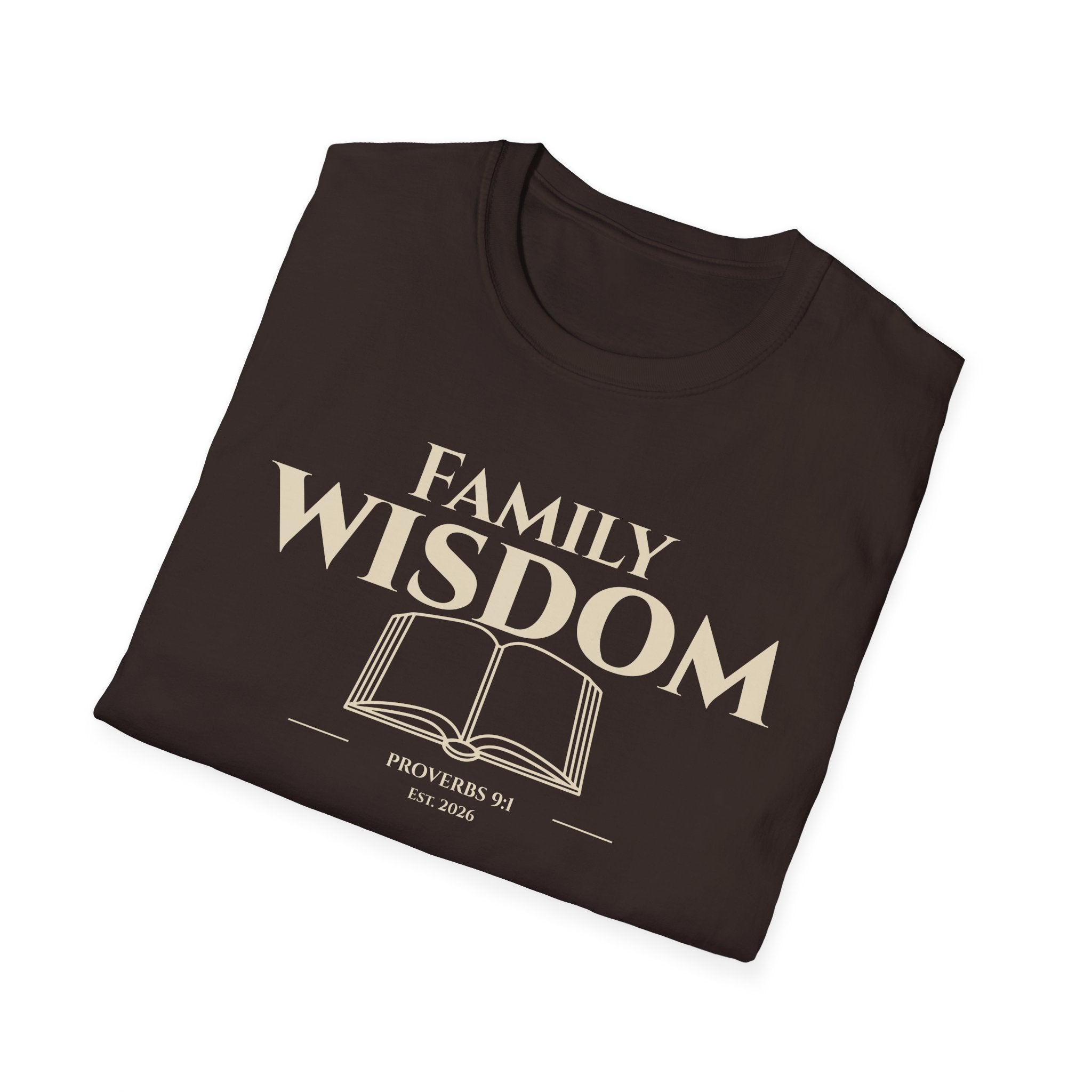 Family Wisdom Bible Verse | Proverbs 9:1 Pillars of Wisdom Tee | Faith Based Scripture Apparel for Families