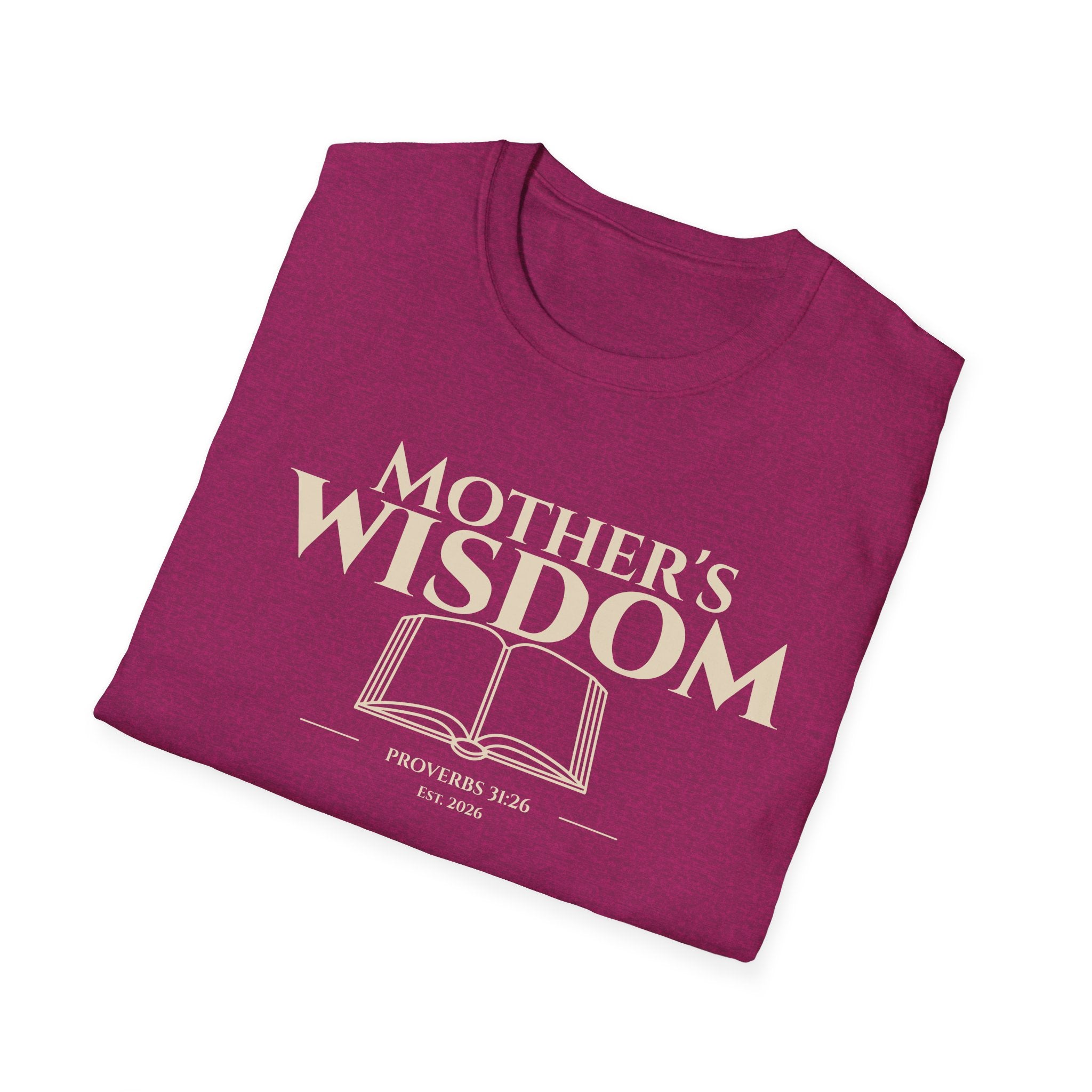 Mother's Wisdom Bible Verse T-Shirt | Proverbs 31:26 Christian Gift for Mom | Religious Scripture Tee | Faith Based Apparel for Mothers