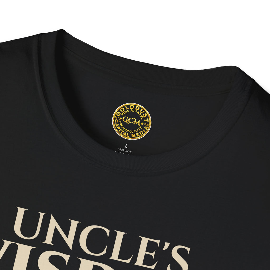 Uncle Wisdom Bible Verse T-Shirt | Christian Gift | Religious Men's Tee | Faith Based Mentorship Apparel | Godly Uncle Gift | Proverbs 27:17 Bible Verse