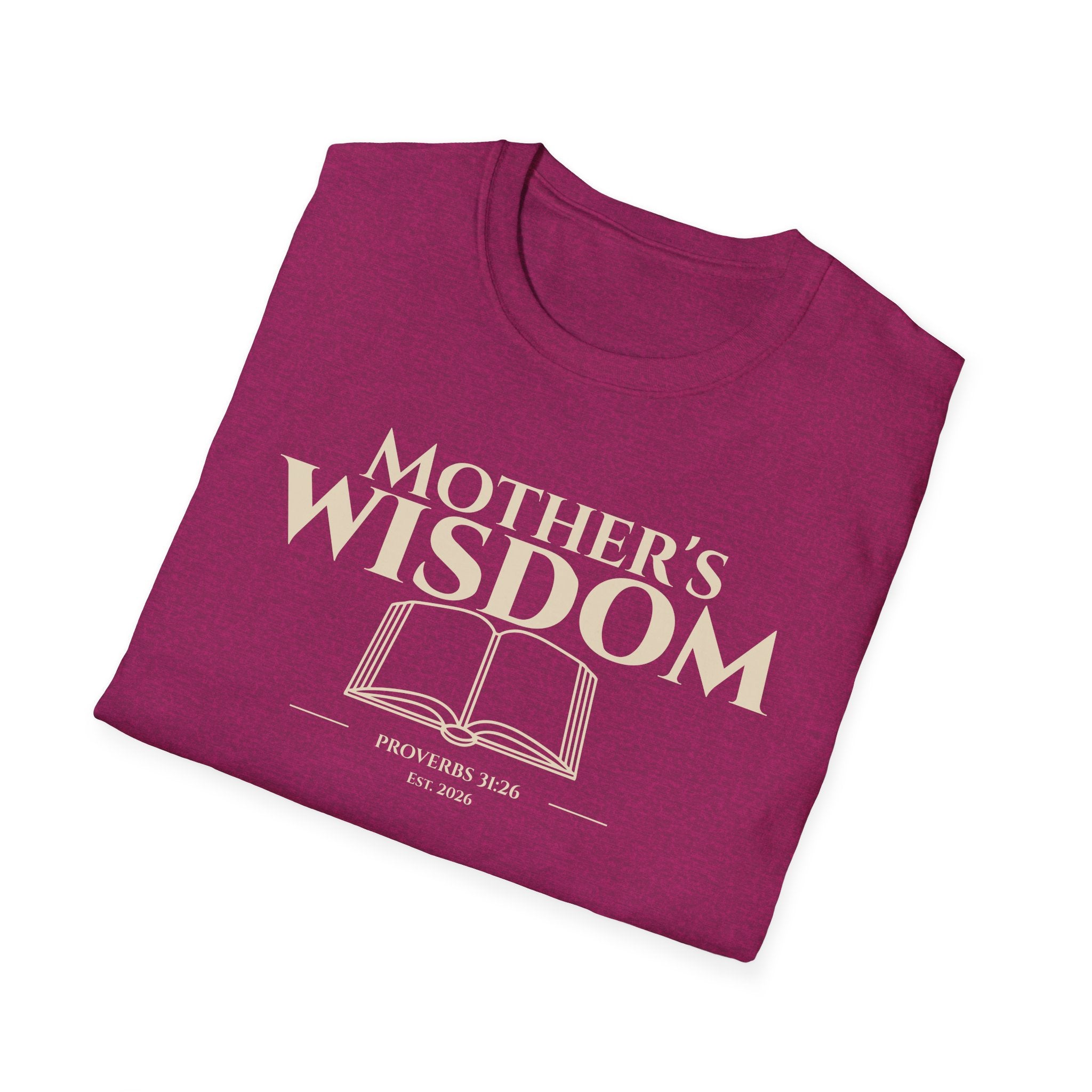 Mother's Wisdom Bible Verse T-Shirt | Proverbs 31:26 Christian Gift for Mom | Religious Scripture Tee | Faith Based Apparel for Mothers