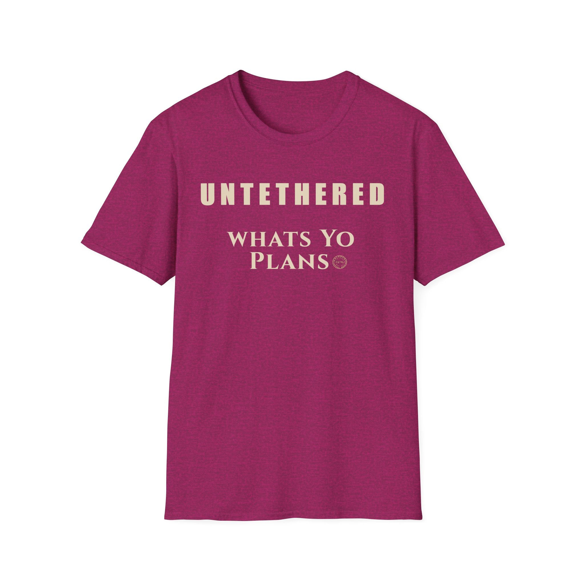 New Chapter Mindset Tee | Untethered What's Your Plans T-Shirt | Text Graphic Tee | Minimalist Life Event Shirt