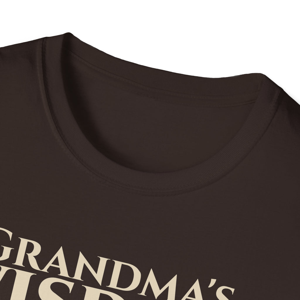 Wisdom of Grandma's Bible Verse T-Shirt - 2 Timothy 1:5 Christian Gift for Nana - Religious Faith Shirt Apparel - Legacy Scripture Tee