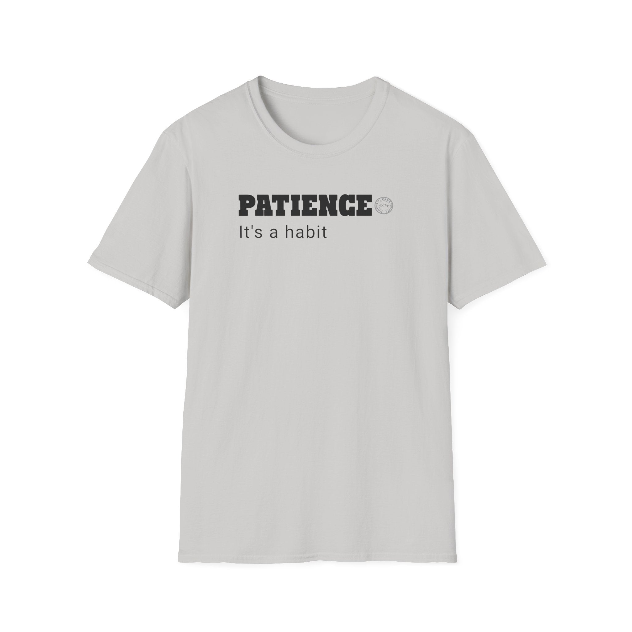PATIENCE Habit T Shirt | Minimalist Self Respect| Emotional Wellness & Clarity Apparel | Motivational Lifestyle Shirt | Locked In Collection