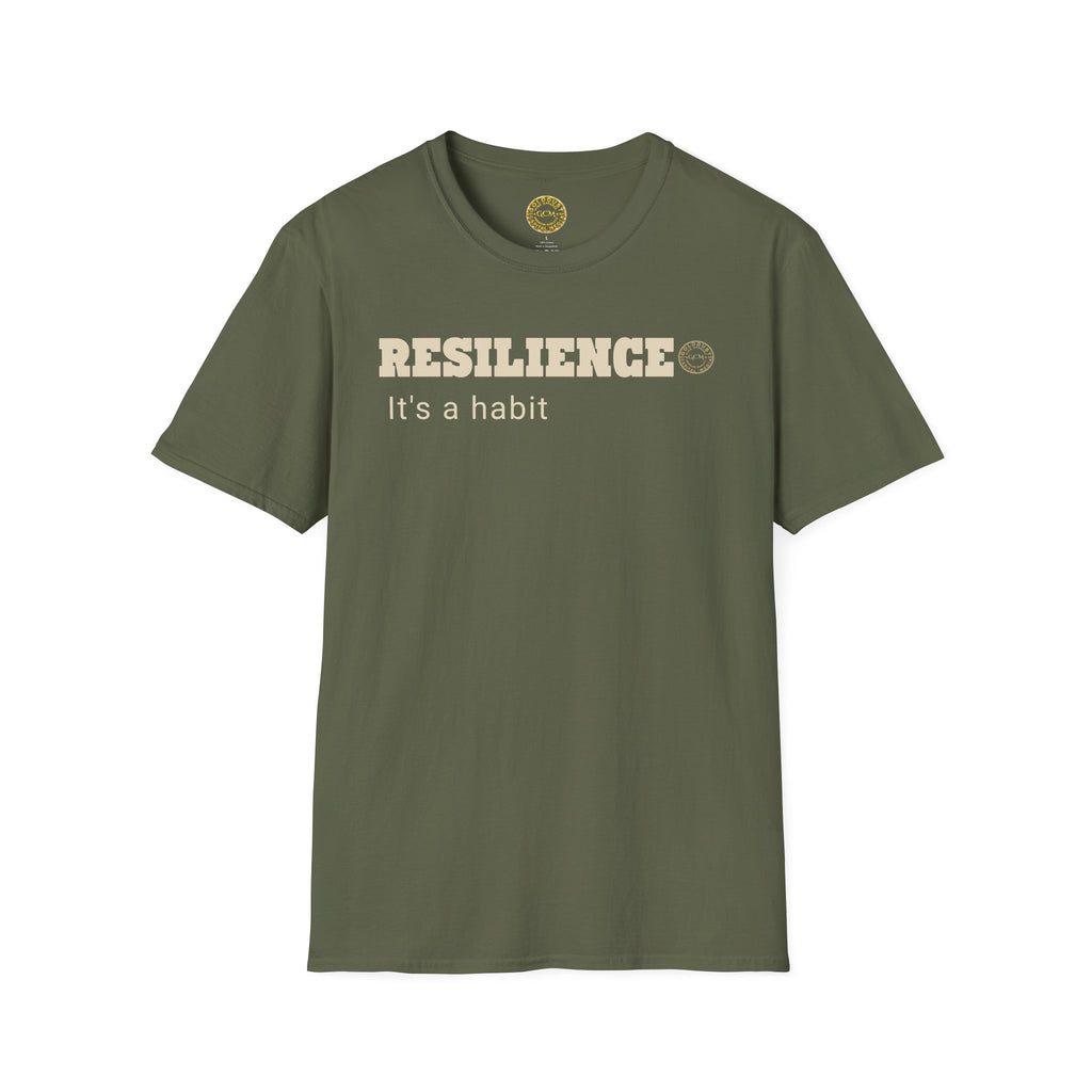 Resilience Habit Tee | Mental Strength Mindset Shirt | Overcome Adversity Motivation | Minimalist Premium Apparel | Locked In Collection