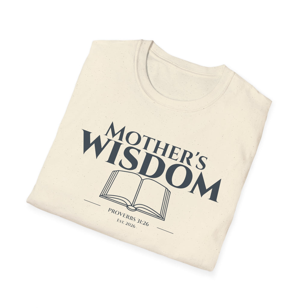 Mother's Wisdom Bible Verse T-Shirt | Proverbs 31:26 Christian Gift for Mom | Religious Scripture Tee | Faith Based Apparel for Mothers