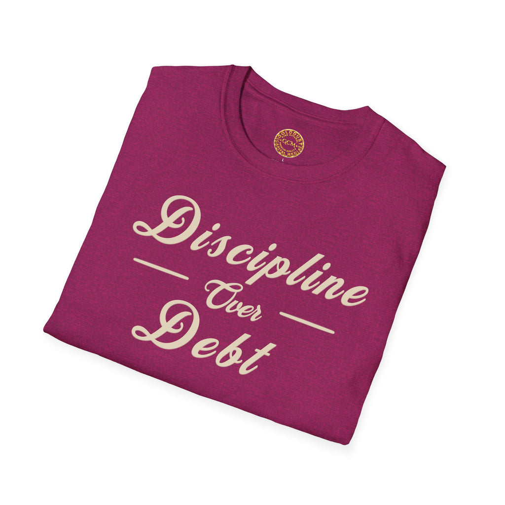 Financial Focus Mindset Tee | Discipline Over Debt | Minimalist Self Growth Shirt for Stability, Intentional Living and Money Mastery