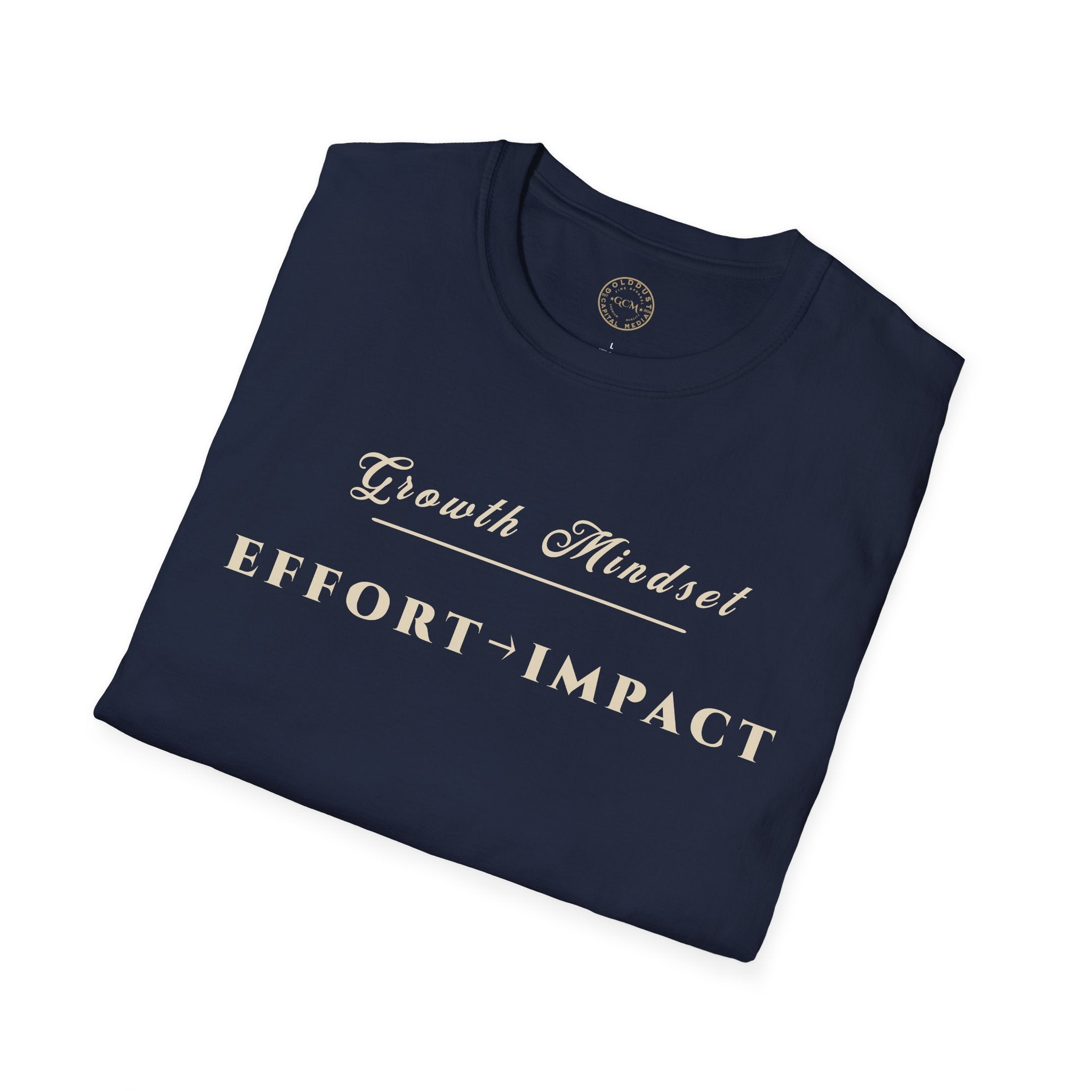 Growth Mindset T-Shirt | EFFORT → IMPACT Motivational Performance Tee | Minimalist Executive T-Shirt