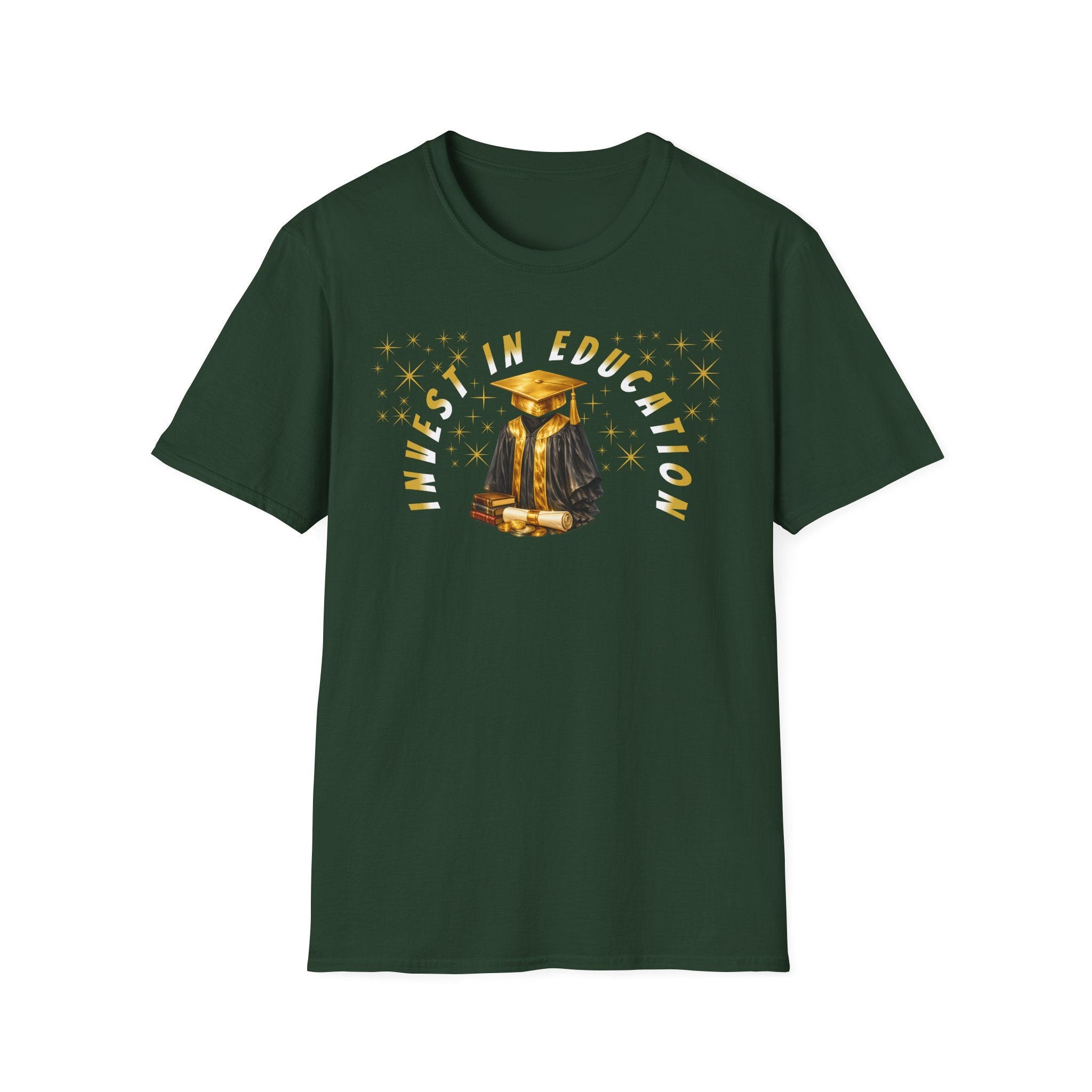 Graduation Gift | Invest in Education T-Shirt | Financial Literacy Tee | Money Smart Youth Gift | Future Scholar | Students and Teachers