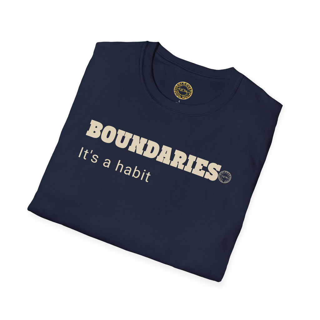 BOUNDARIES Habit | Minimalist Self Respect Tee | Emotional Wellness Clarity Apparel | Motivational Lifestyle Shirt | Locked In Collection