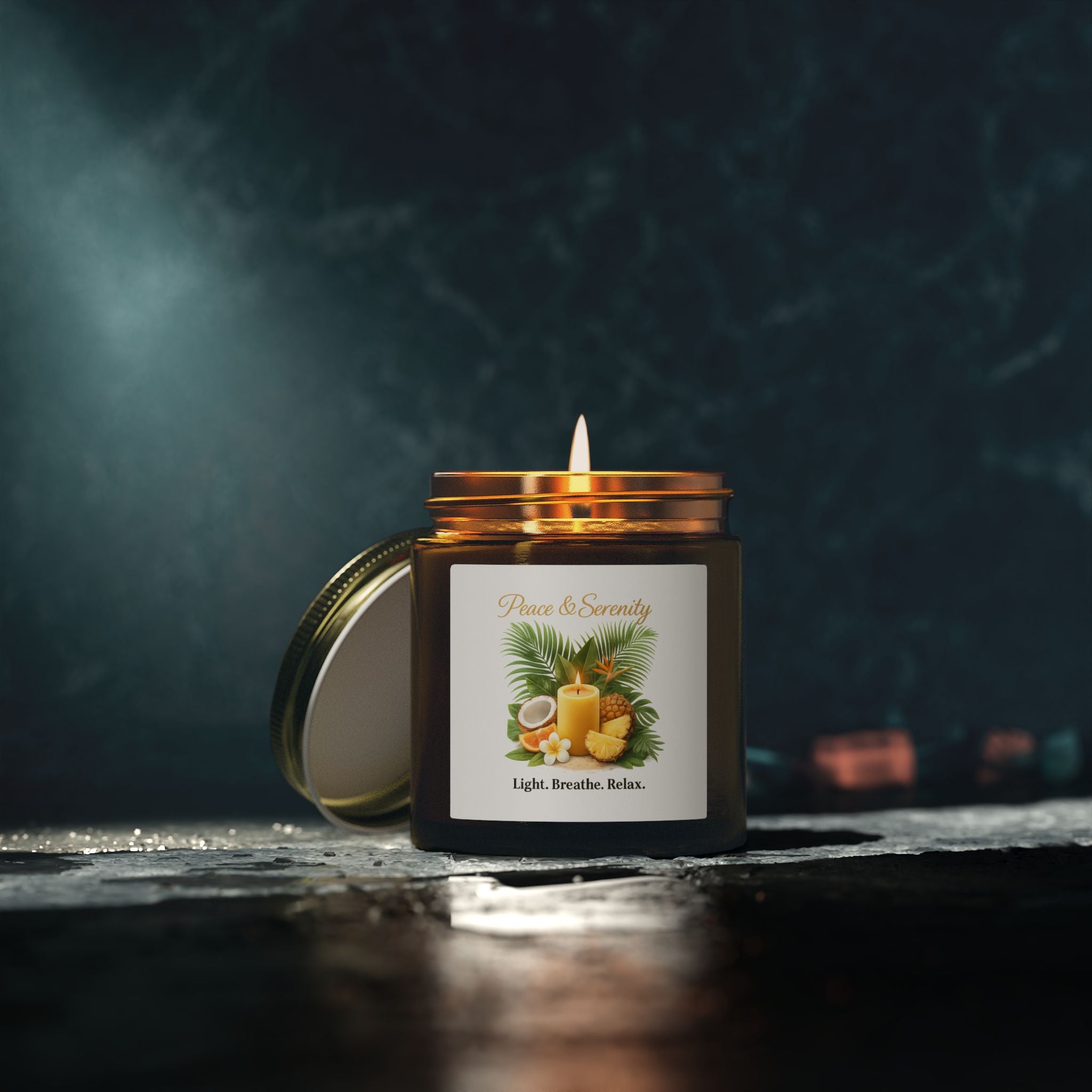 Coconut Apricot Scented Candle 4oz 9oz | Hand-Poured Coconut Apricot Wax