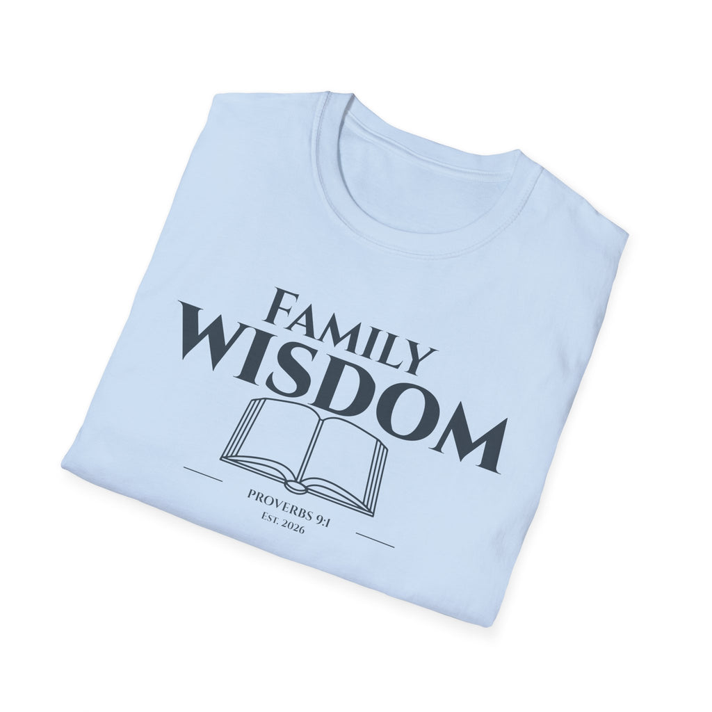 Family Wisdom Bible Verse | Proverbs 9:1 Pillars of Wisdom Tee | Faith Based Scripture Apparel for Families