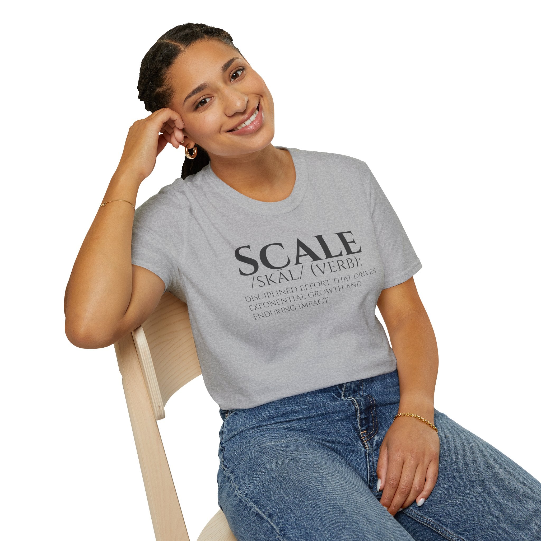 SCALE Definition T Shirt | Disciplined Effort | Exponential Growth Impact Tee | Minimalist Professional Mindset for Entrepreneurs Leaders