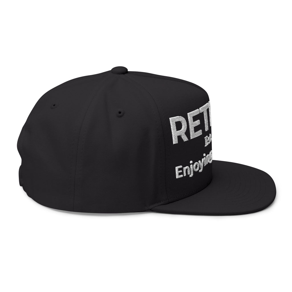 Retired 2026 Hat | Enjoying My Peace Cap | Retirement Gift for Women & Men | Flat Bill Snapback | Vintage Cotton Twill Embroidered Hat