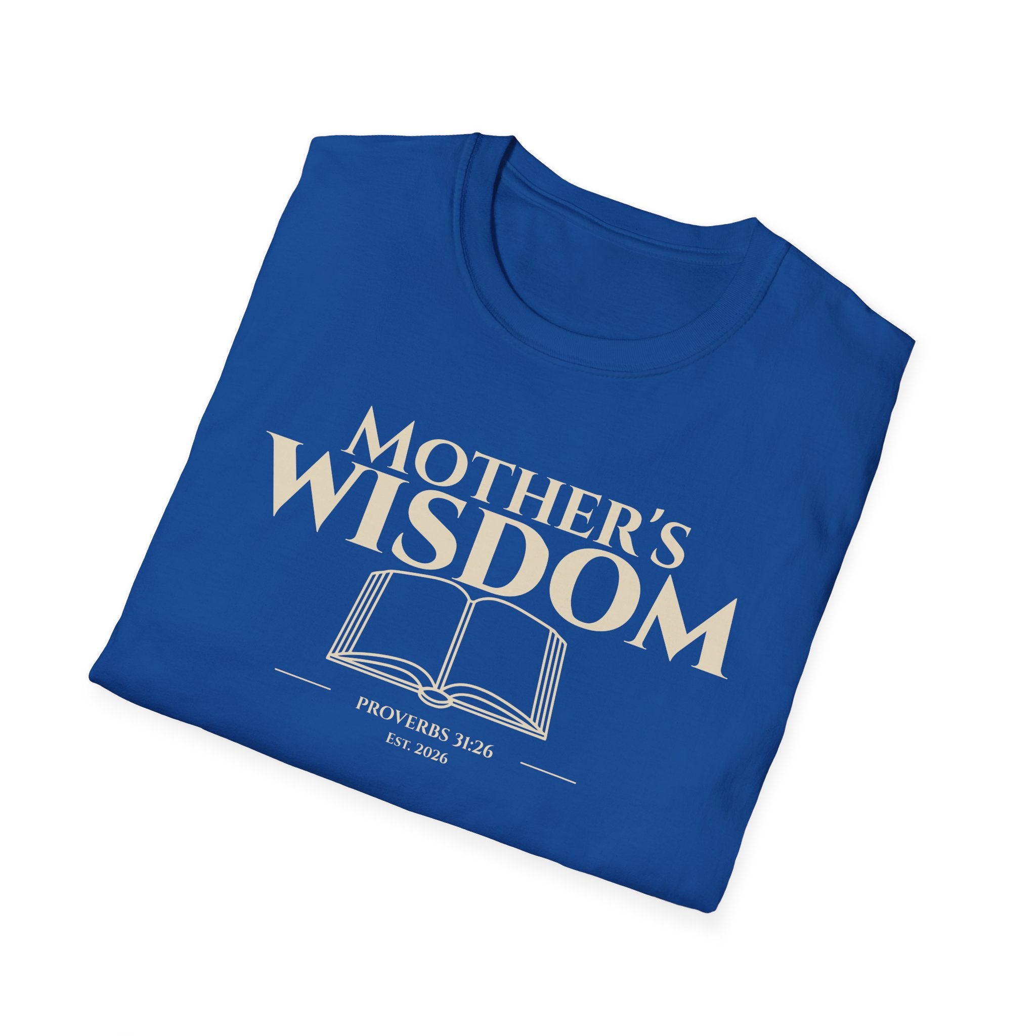 Mother's Wisdom Bible Verse T-Shirt | Proverbs 31:26 Christian Gift for Mom | Religious Scripture Tee | Faith Based Apparel for Mothers