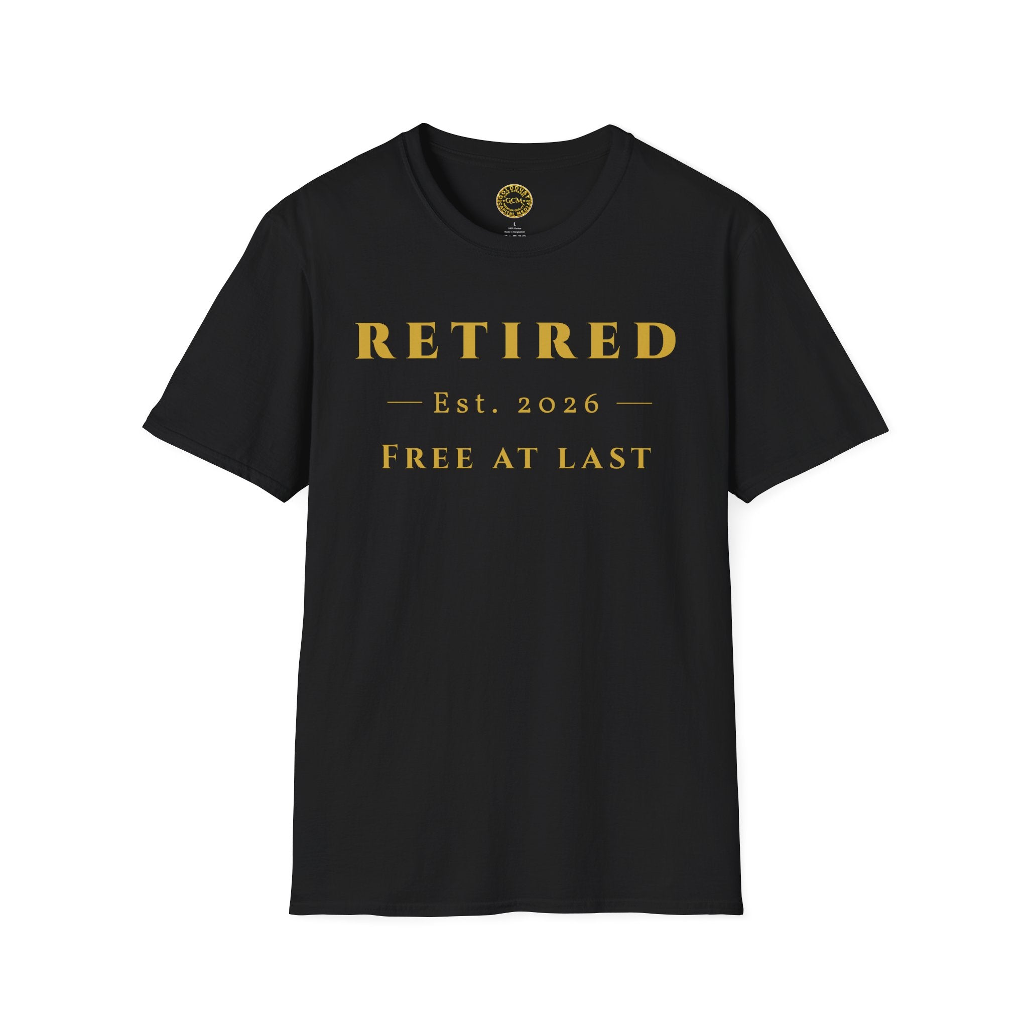 Retired 2026 Free At Last Shirt | Retirement Gift for Men & Women | Vintage Cotton Tee | Soft Ring Spun Cotton | Celebrate Freedom