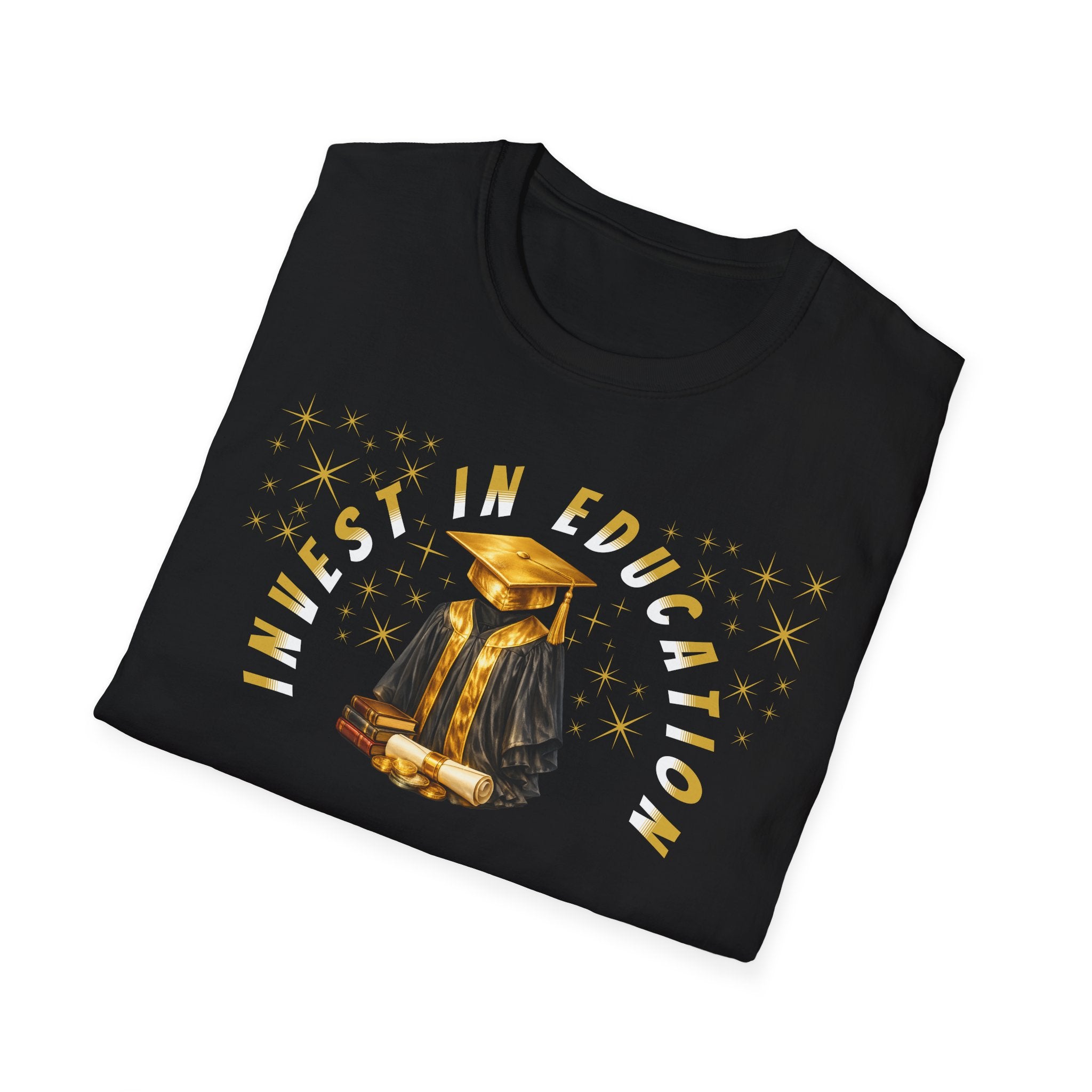 Graduation Gift | Invest in Education T-Shirt | Financial Literacy Tee | Money Smart Youth Gift | Future Scholar | Students and Teachers