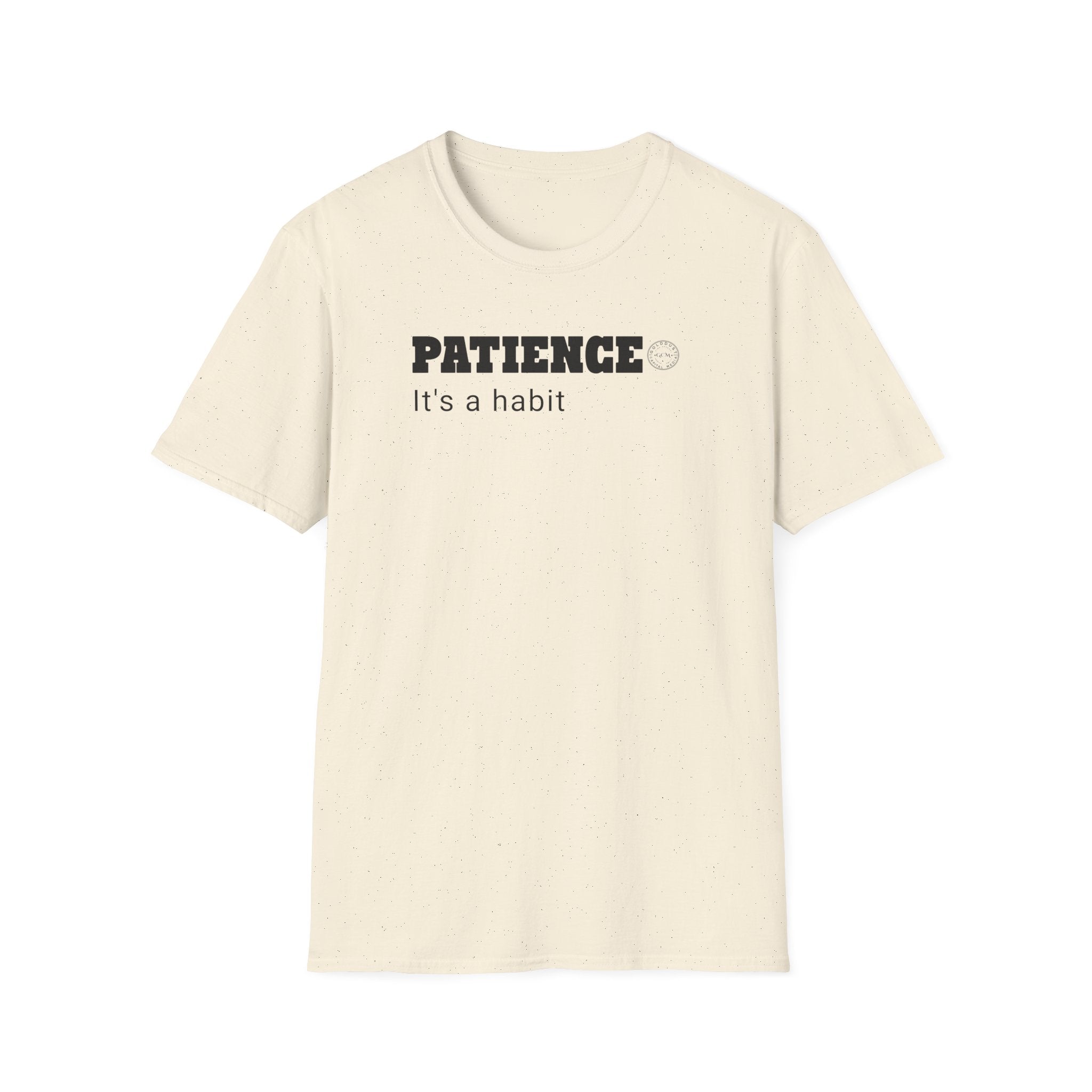 PATIENCE Habit T Shirt | Minimalist Self Respect| Emotional Wellness & Clarity Apparel | Motivational Lifestyle Shirt | Locked In Collection