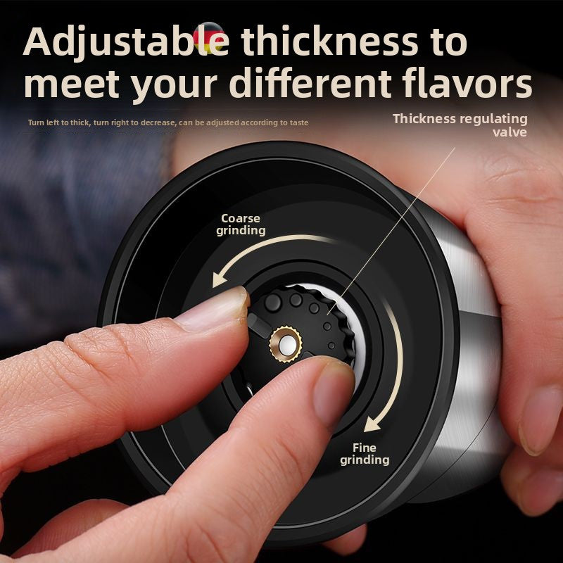 304 Stainless Steel Manual Pepper Grinder – Adjustable Coarseness for Black Pepper, Sea Salt & Spices