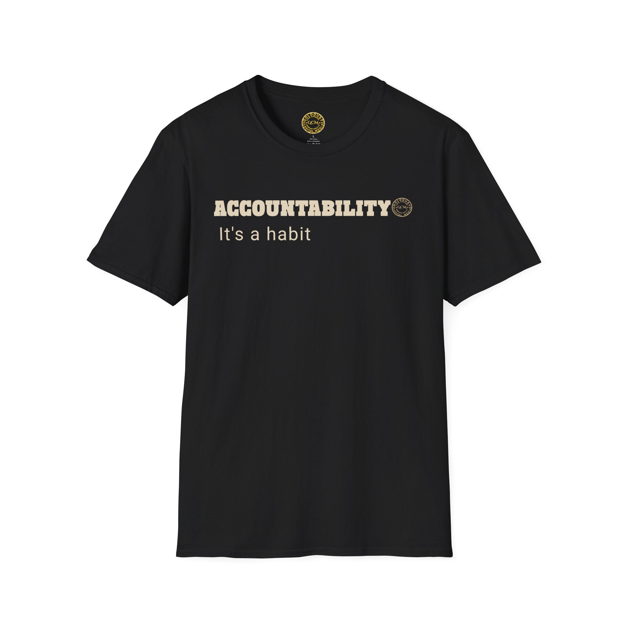 Accountability Habit Tee | Ownership Mindset Shirt | High Standards Motivation | Minimalist Premium Apparel | Locked In Collection