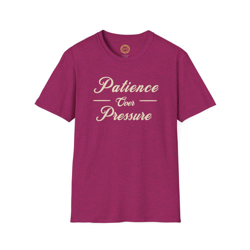 Calm Growth Mindset Tee | Patience Over Pressure | Minimalist Self Mastery Shirt for Peace, Discipline and Intentional Living | Motivational