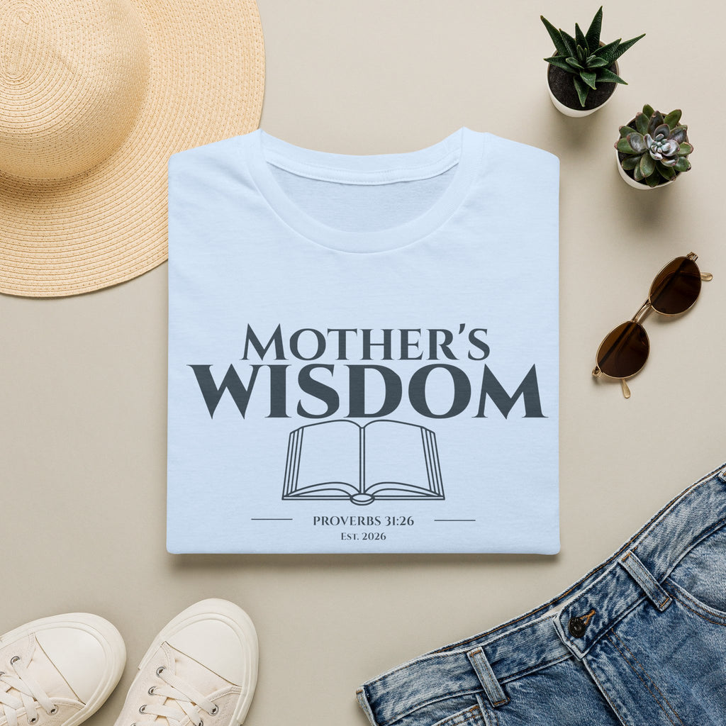 Mother's Wisdom Bible Verse T-Shirt | Proverbs 31:26 Christian Gift for Mom | Religious Scripture Tee | Faith Based Apparel for Mothers
