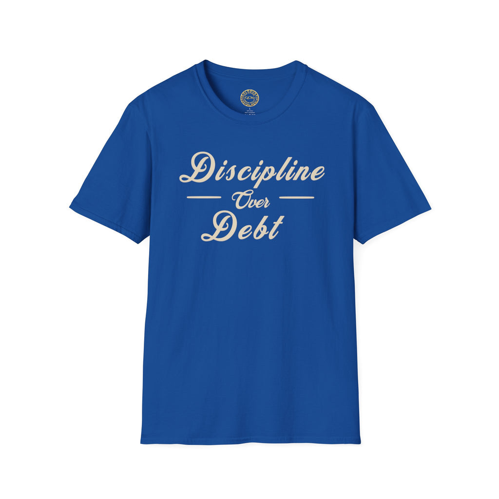 Financial Focus Mindset Tee | Discipline Over Debt | Minimalist Self Growth Shirt for Stability, Intentional Living and Money Mastery