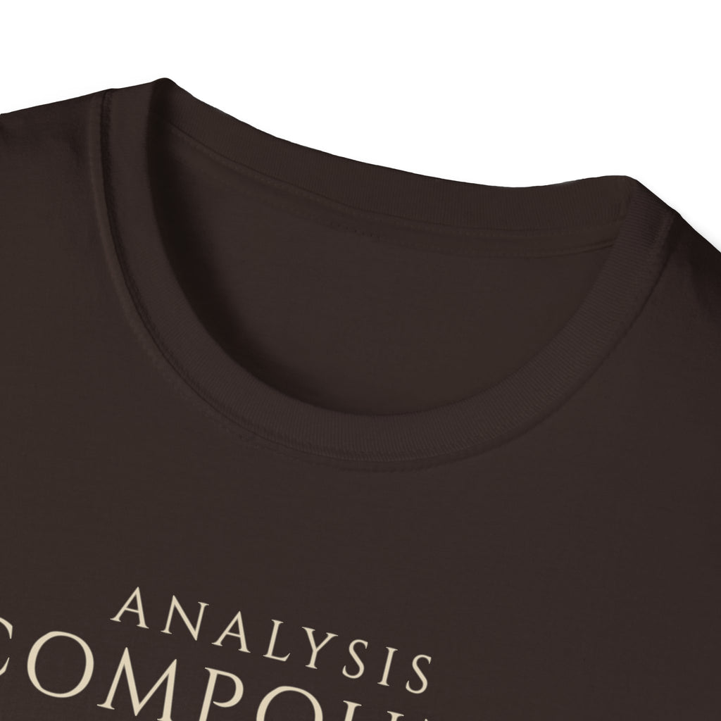 Analytics Professional Growth T Shirt | Analysis. Compound. Scale. | Minimalist Tee Data Analysts & Thinkers