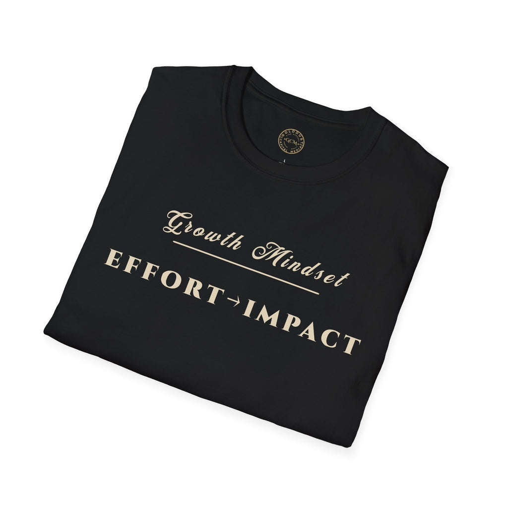 Growth Mindset T-Shirt | EFFORT → IMPACT Motivational Performance Tee | Minimalist Executive T-Shirt