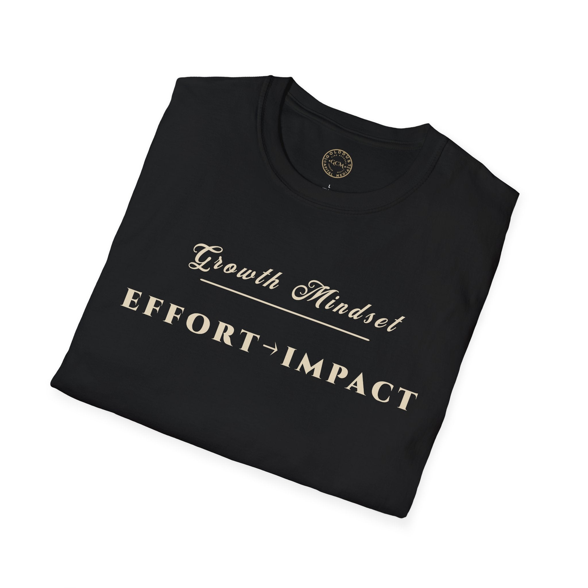 Growth Mindset T-Shirt | EFFORT → IMPACT Motivational Performance Tee | Minimalist Executive T-Shirt