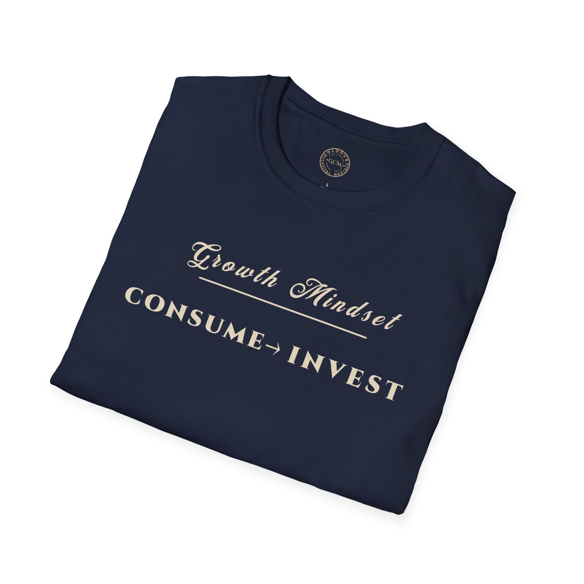 Growth Mindset T-Shirt | CONSUME → INVEST Motivational Financial Tee | Minimalist Executive T-Shirt