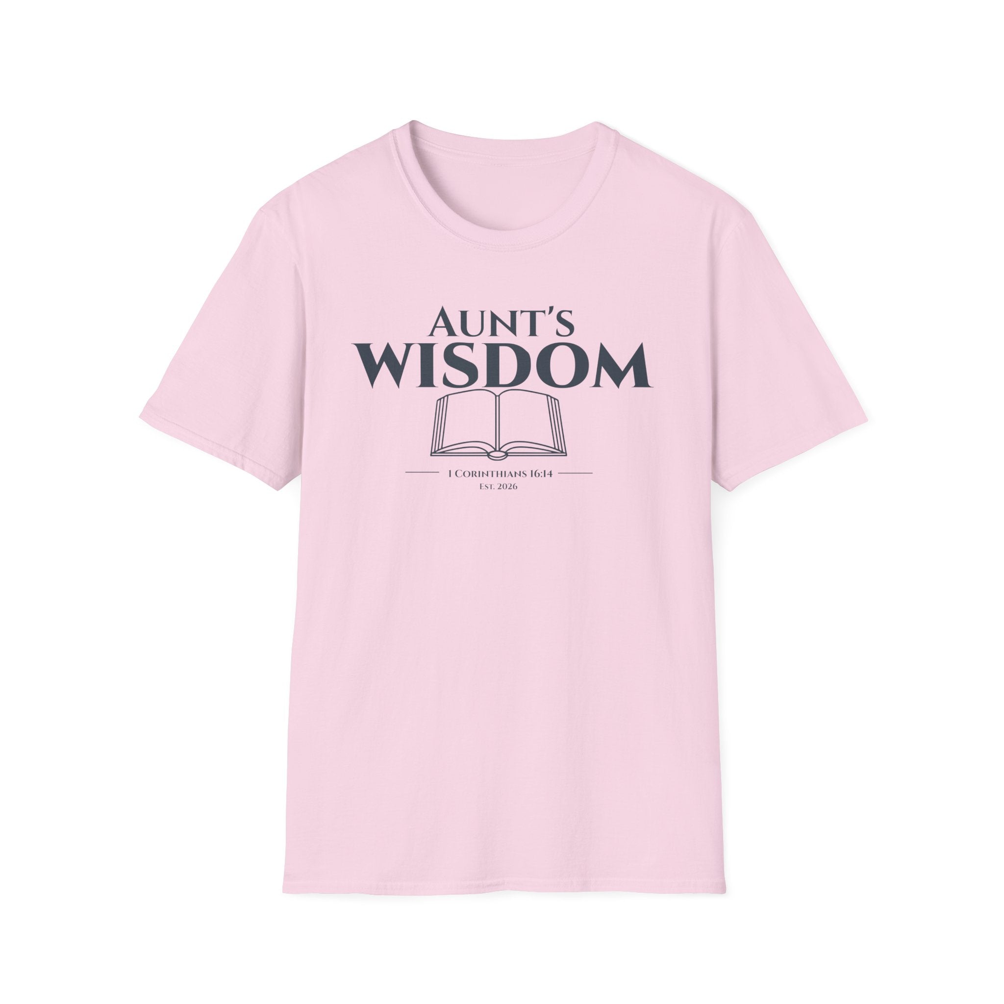Aunt's Wisdom Bible Verse T-Shirt - 1 Corinthians 16:14 Christian Gift - Religious Faith Shirt for Auntie - Scripture Apparel for Women
