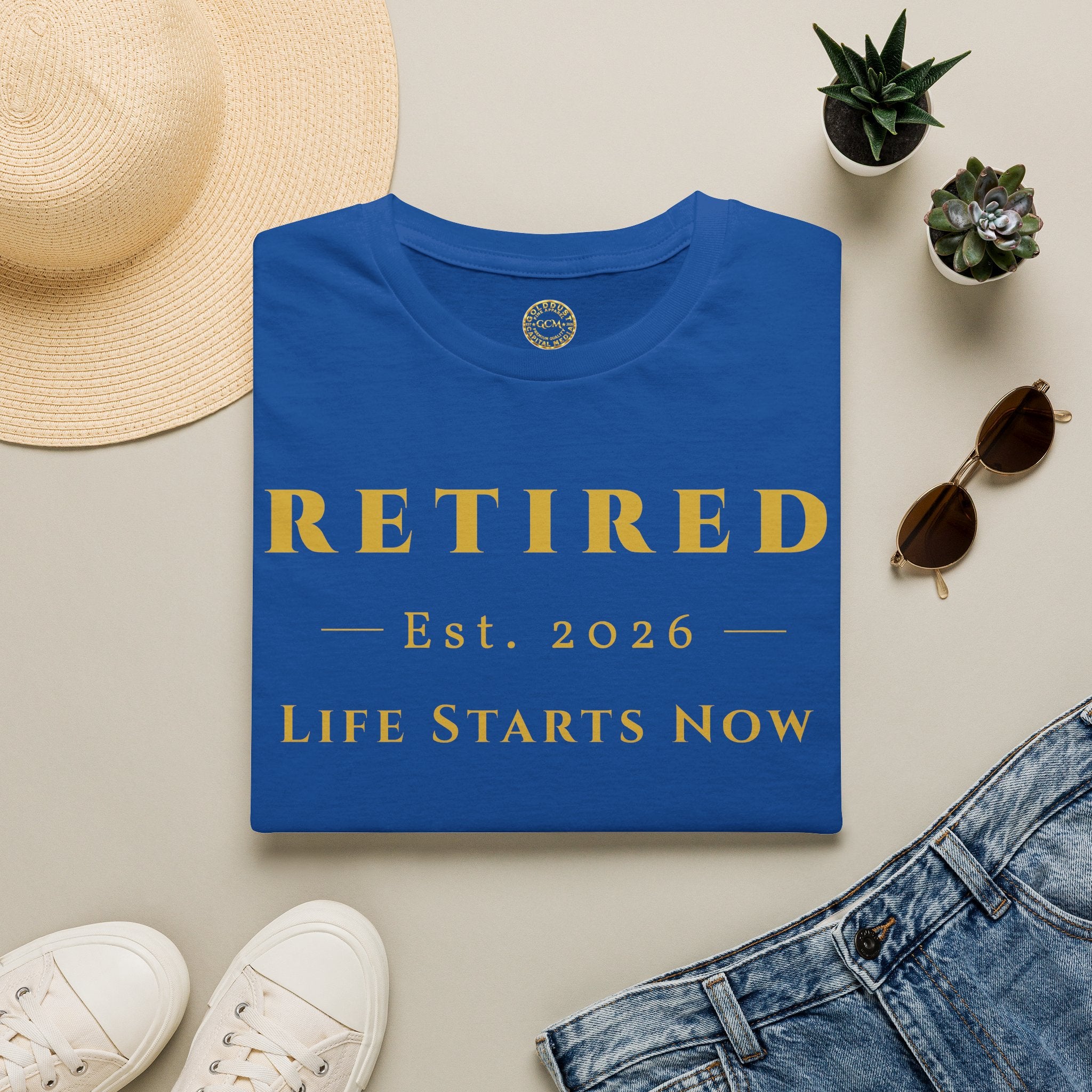 Retired 2026 Life Starts Now Shirt | Retirement Gift for Men and Women | Soft Ring Spun Cotton Tee | Vintage Print | Matching Set T Shirt