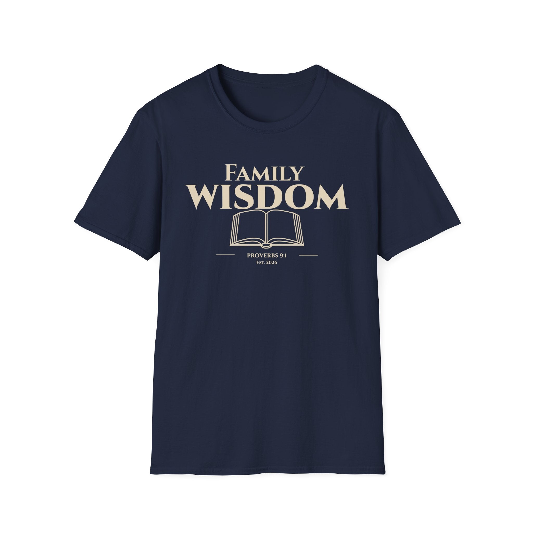 Family Wisdom Bible Verse | Proverbs 9:1 Pillars of Wisdom Tee | Faith Based Scripture Apparel for Families