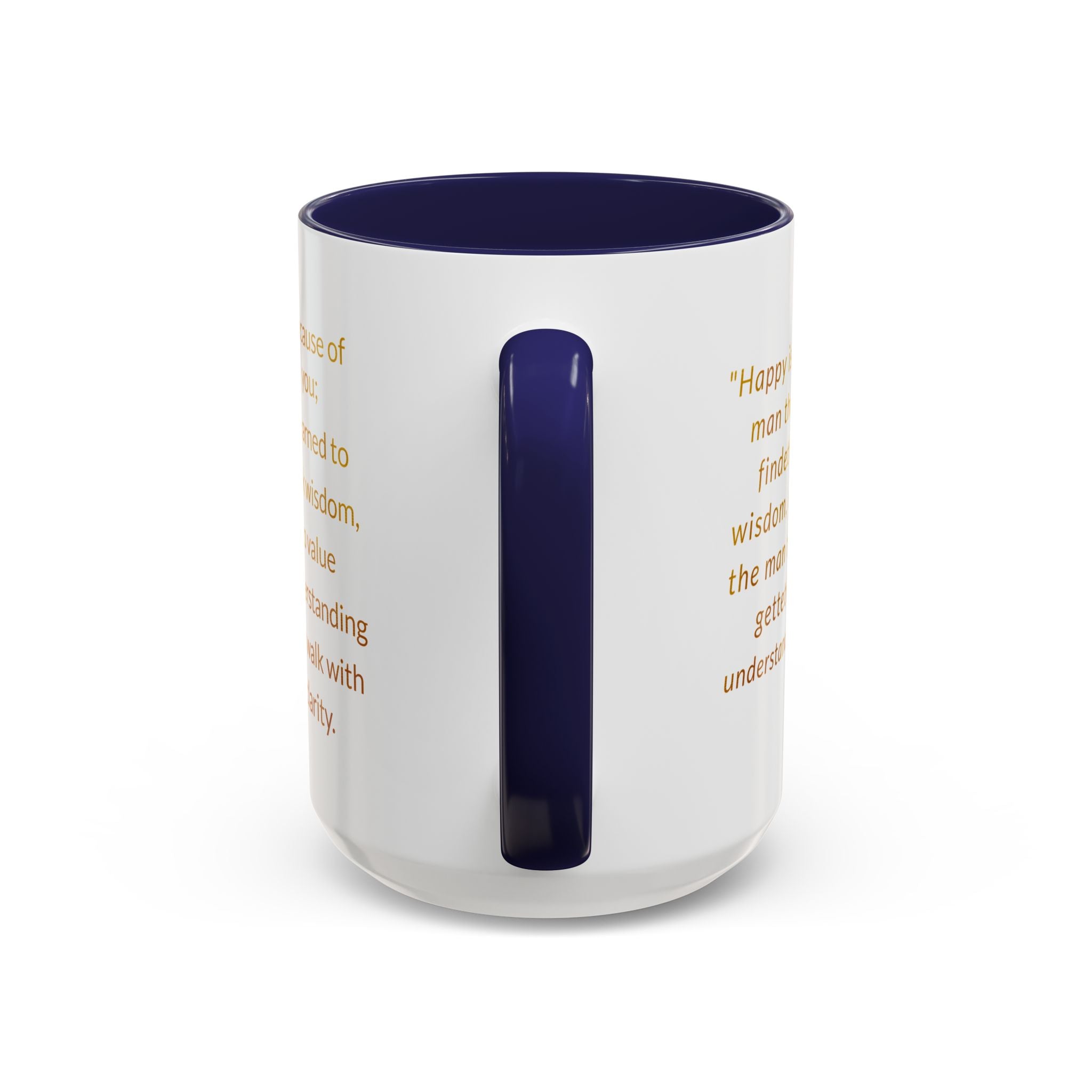 Wisdom of a Man mug | Proverbs 3:13 scripture coffee mug