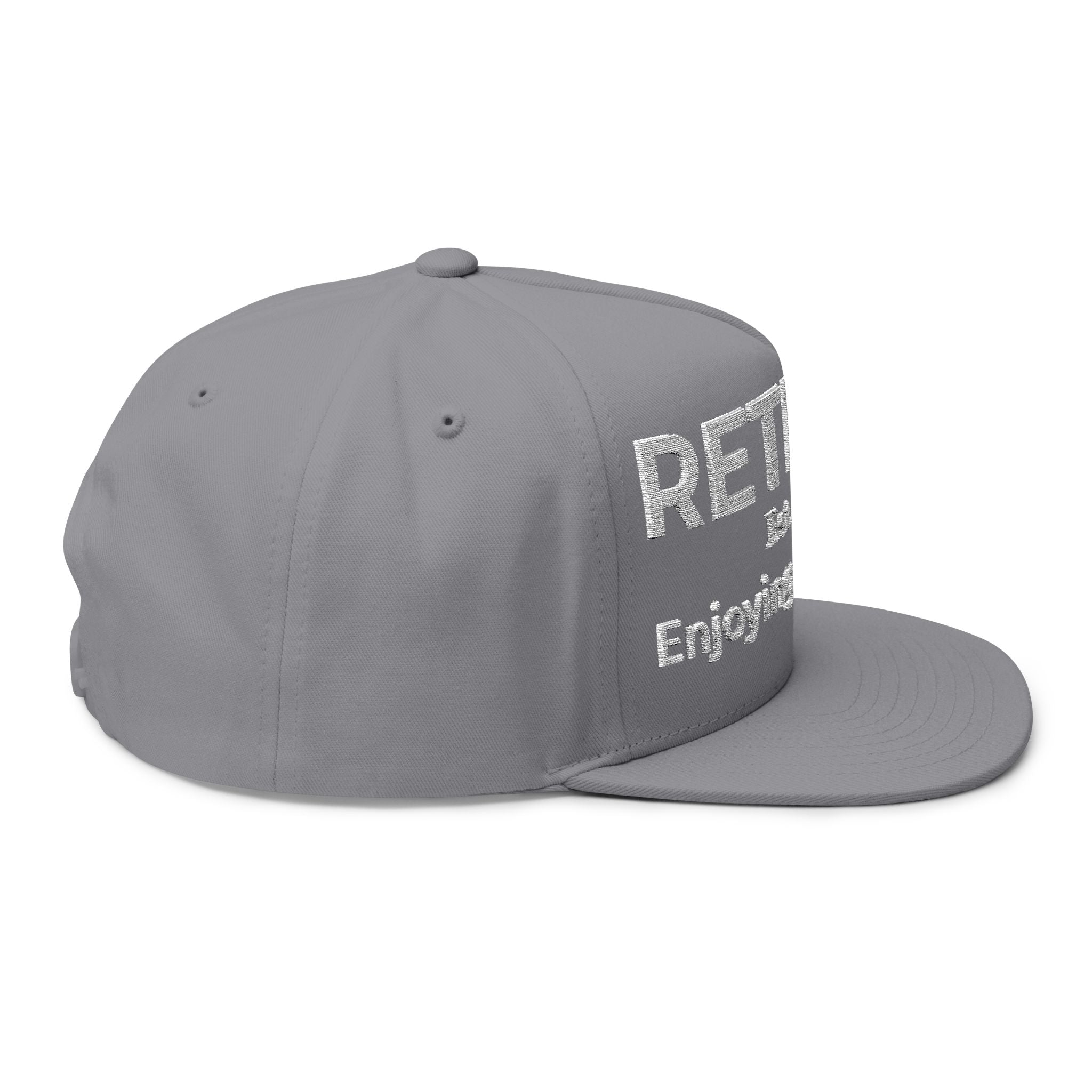 Retired 2026 Hat | Enjoying My Peace Cap | Retirement Gift for Women & Men | Flat Bill Snapback | Vintage Cotton Twill Embroidered Hat