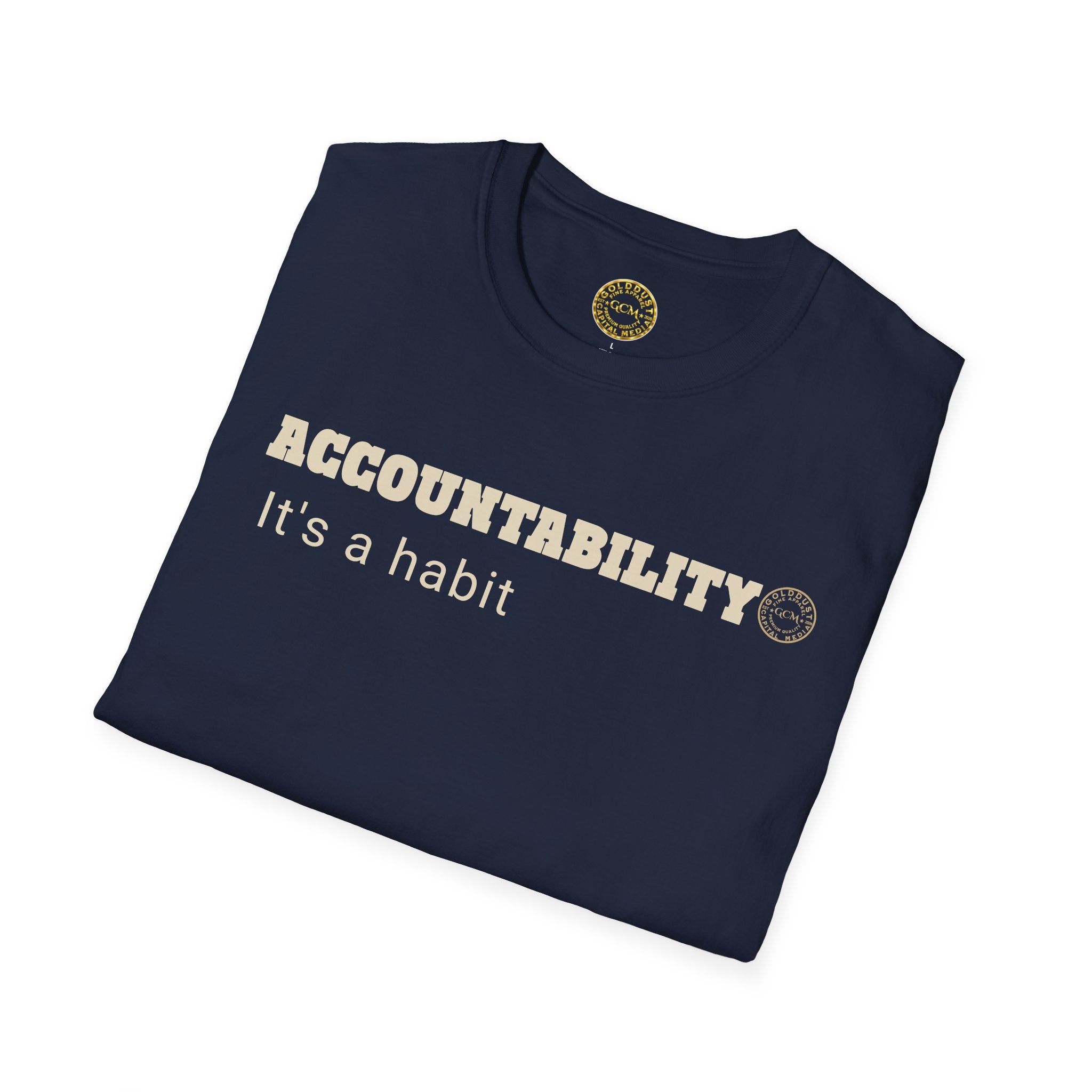 Accountability Habit Tee | Ownership Mindset Shirt | High Standards Motivation | Minimalist Premium Apparel | Locked In Collection