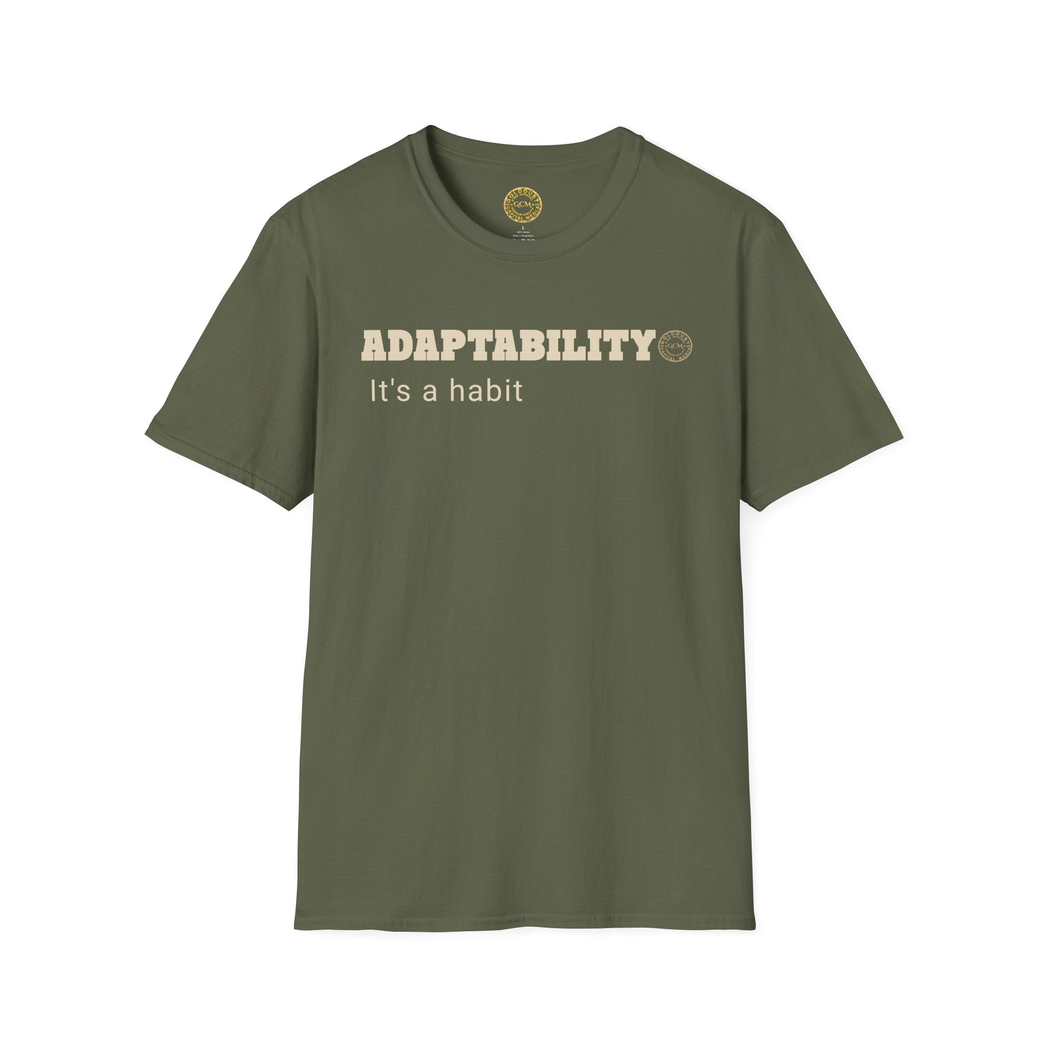 Adaptability It's a Habit T-Shirt | Motivational Casual Tee for Resilience & Growth | Flexible Mindset Shirt | Pivot With Purpose Motivation