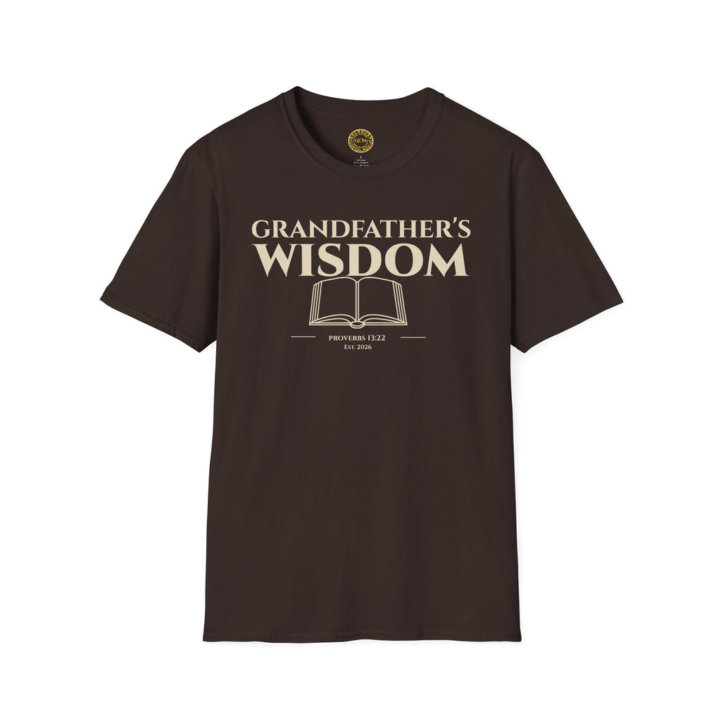 Grandfather's Wisdom Bible Verse T-Shirt | Proverbs 13:22 Christian Gift | Godly Patriarch Legacy Apparel | Religious Faith Shirt for Men