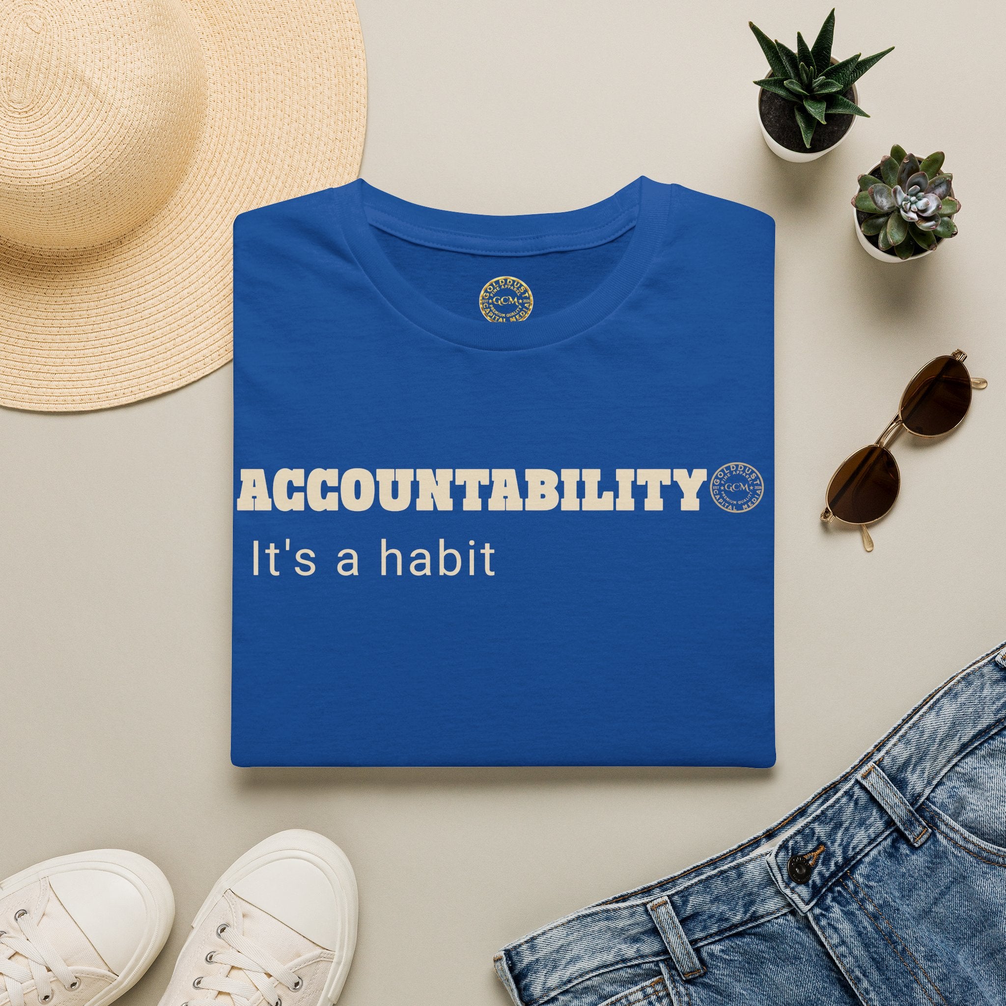 Accountability Habit Tee | Ownership Mindset Shirt | High Standards Motivation | Minimalist Premium Apparel | Locked In Collection