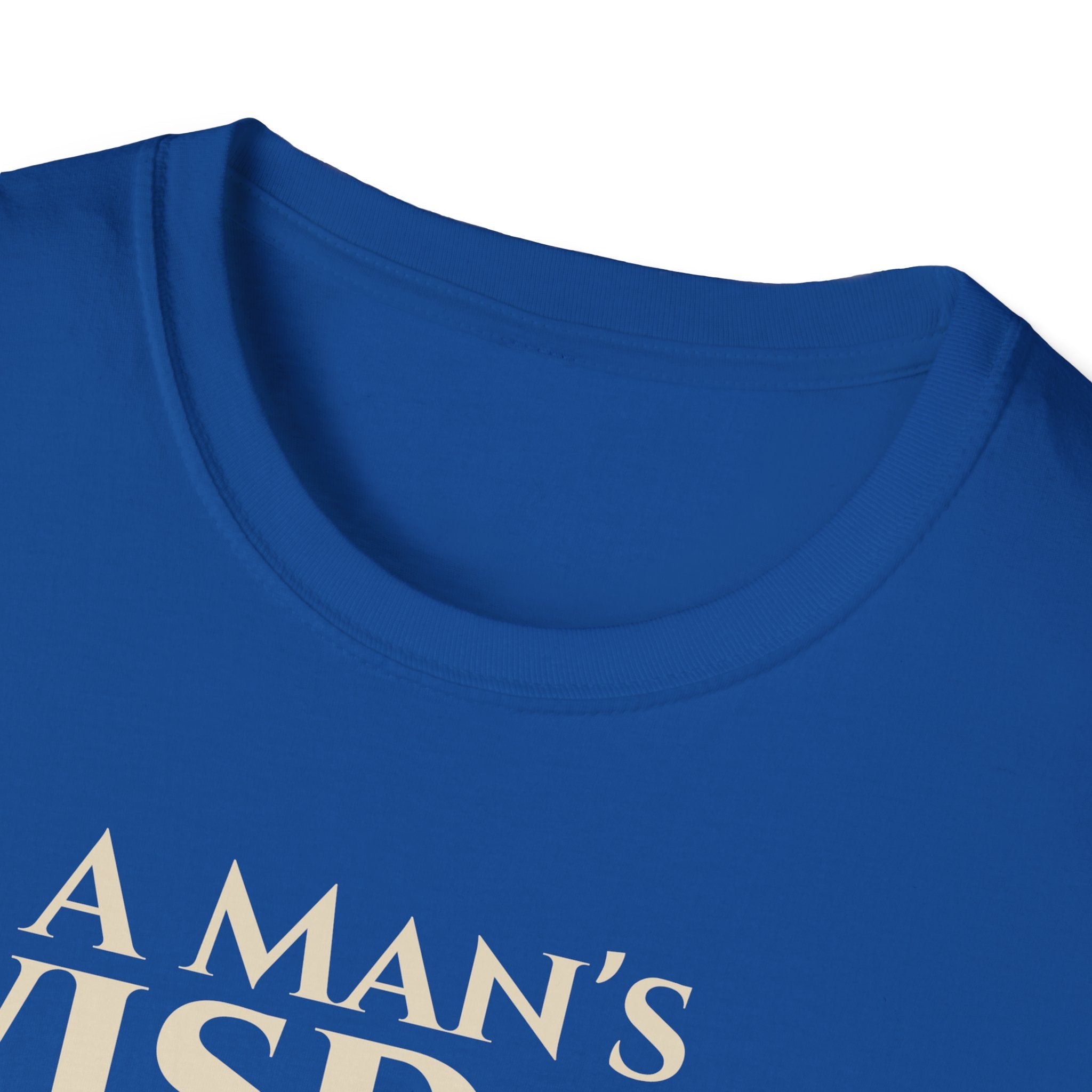A Man's Wisdom Bible Verse Proverbs 3:13 | Religious Faith T Shirt for Men| Godly Scripture Apparel