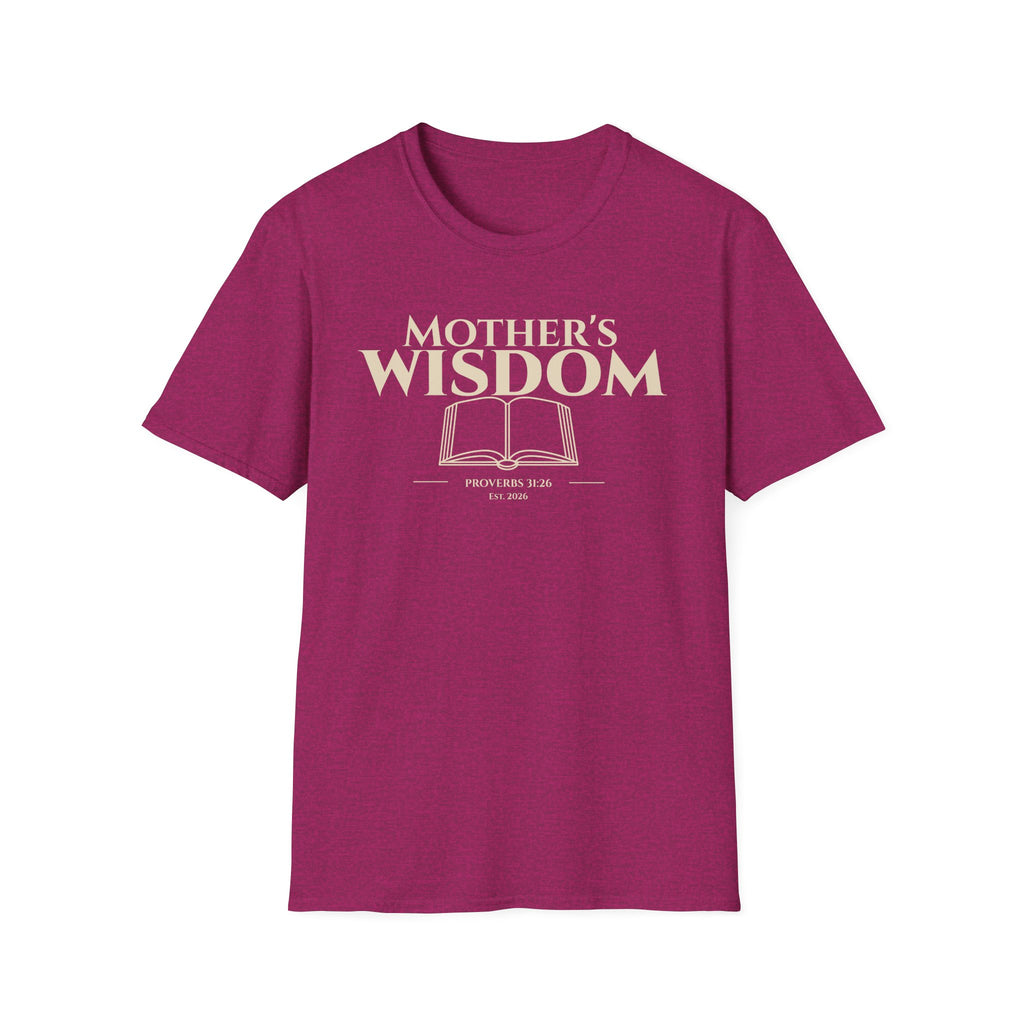 Mother's Wisdom Bible Verse T-Shirt | Proverbs 31:26 Christian Gift for Mom | Religious Scripture Tee | Faith Based Apparel for Mothers